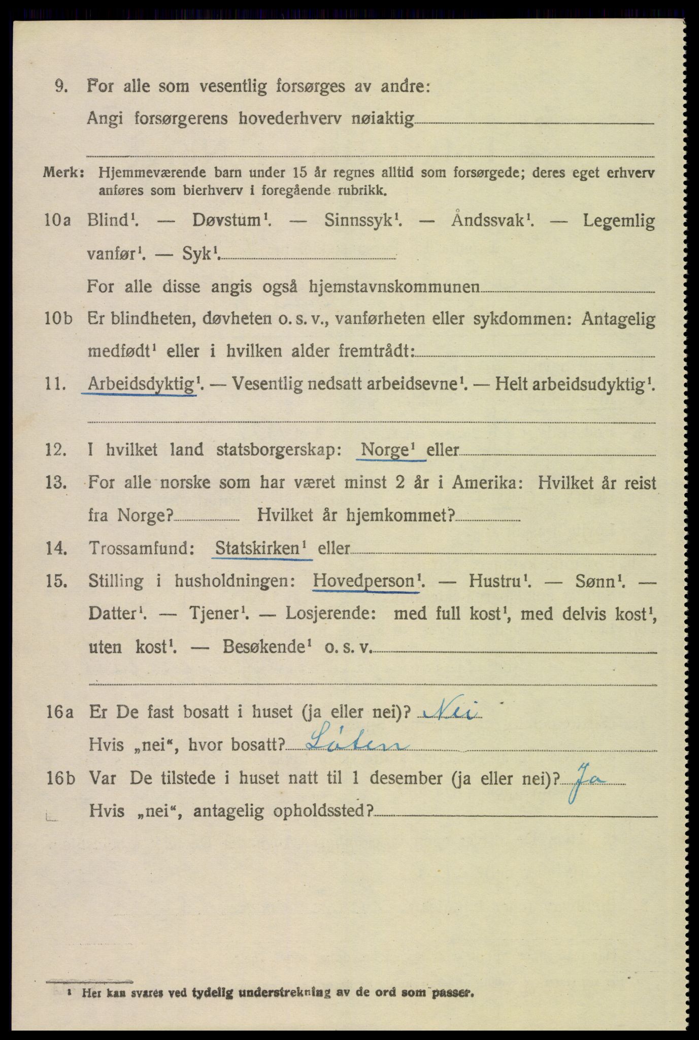 SAH, 1920 census for Elverum, 1920, p. 6637