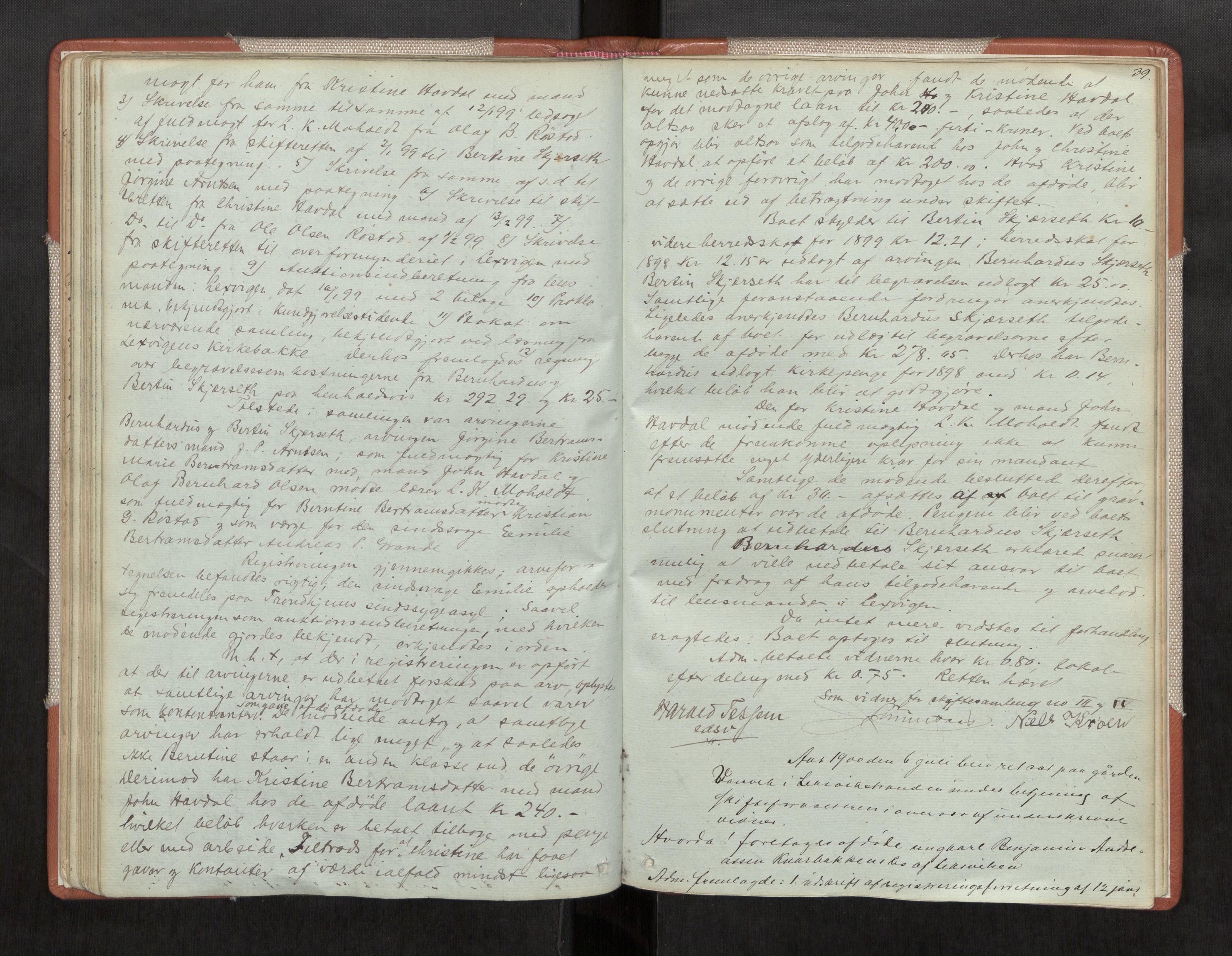 Stjør- og Verdal sorenskriveri, AV/SAT-A-4167/1/3/3B/L0005: Skifteforhandlingsprotokoll, 1853-1872, p. 39