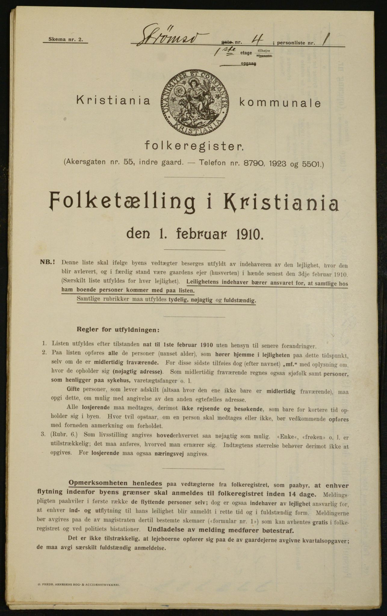 OBA, Municipal Census 1910 for Kristiania, 1910, p. 98691