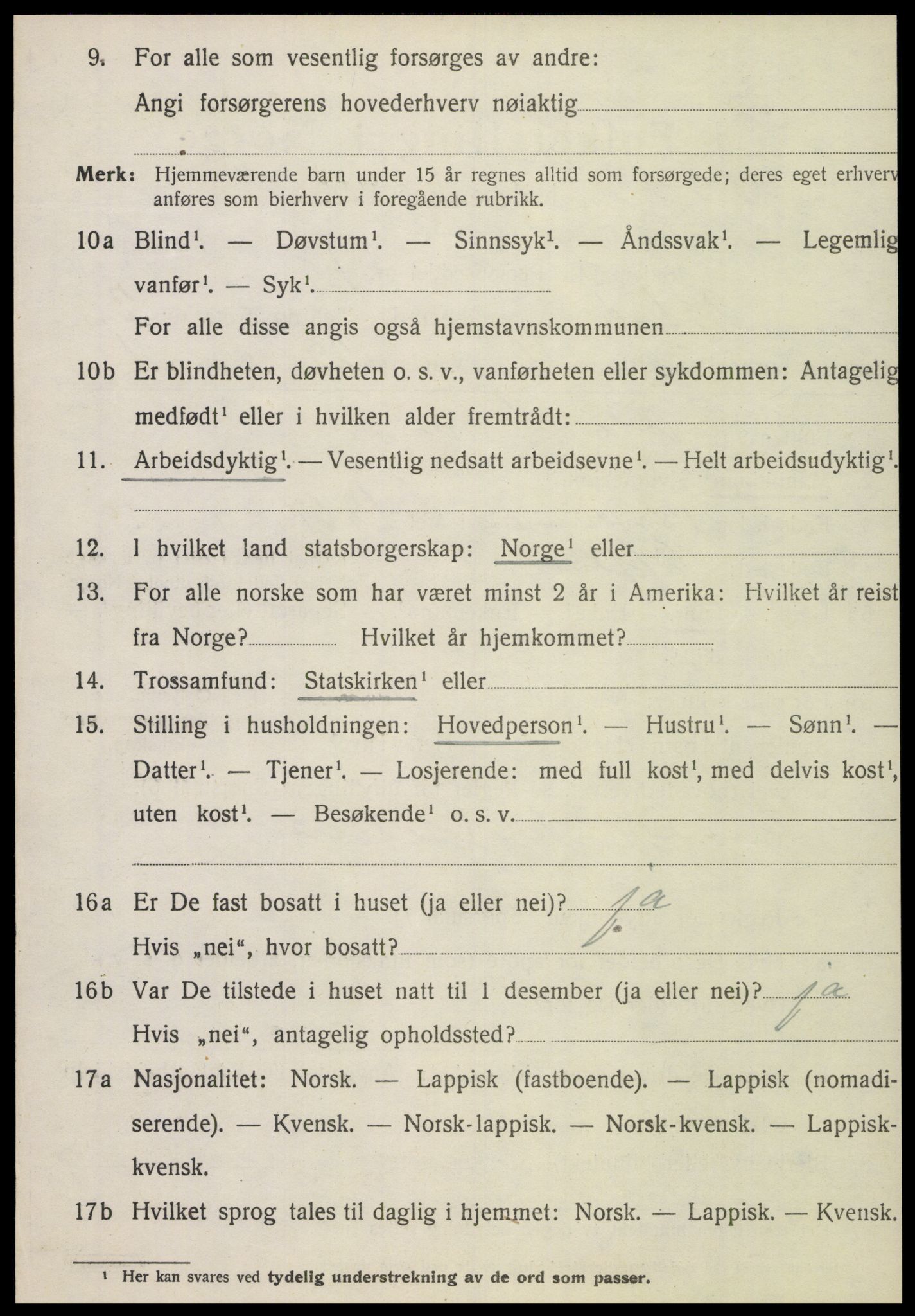 SAT, 1920 census for Otterøy, 1920, p. 1446