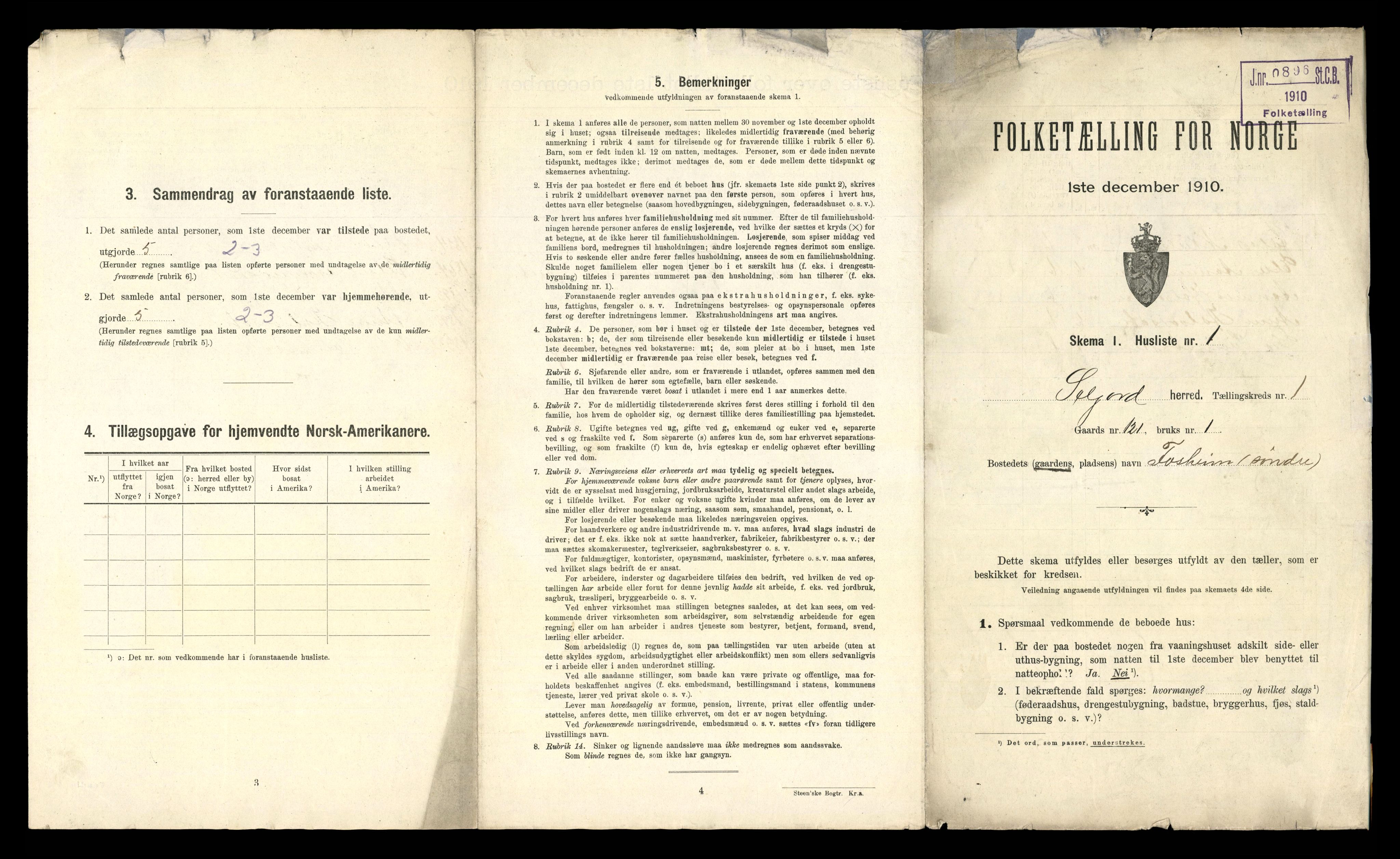 RA, 1910 census for Seljord, 1910, p. 39