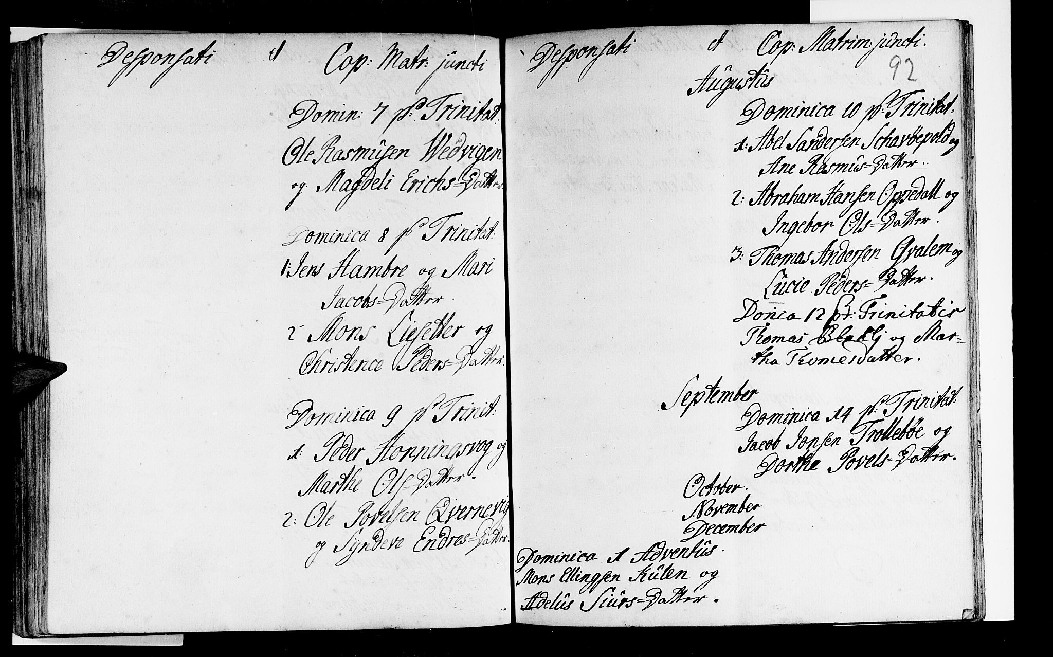 Selje sokneprestembete, AV/SAB-A-99938/H/Ha/Haa/Haaa: Parish register (official) no. A 3, 1731-1743, p. 92