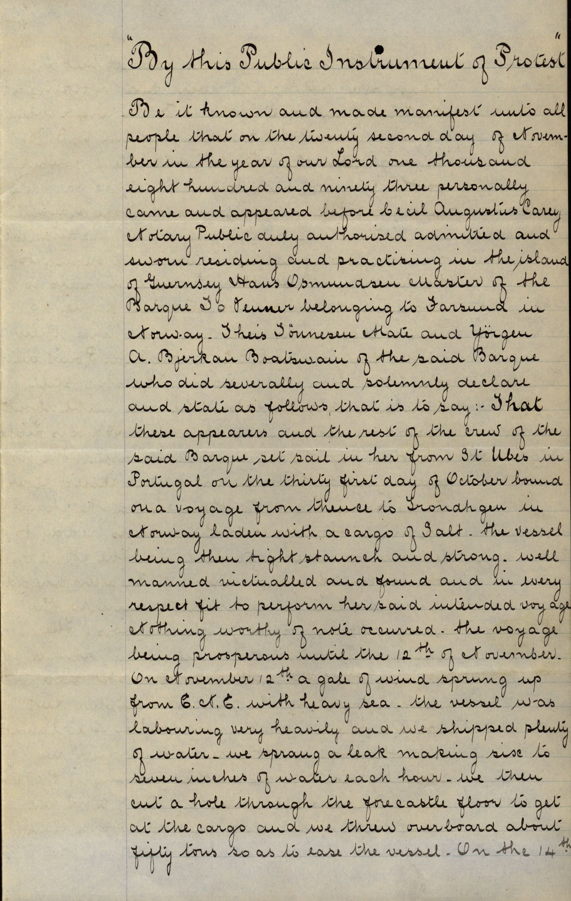 Pa 63 - Østlandske skibsassuranceforening, VEMU/A-1079/G/Ga/L0030/0002: Havaridokumenter / To venner, Emil, Empress, Enterprise, Dacapo, Dato, 1893, p. 2