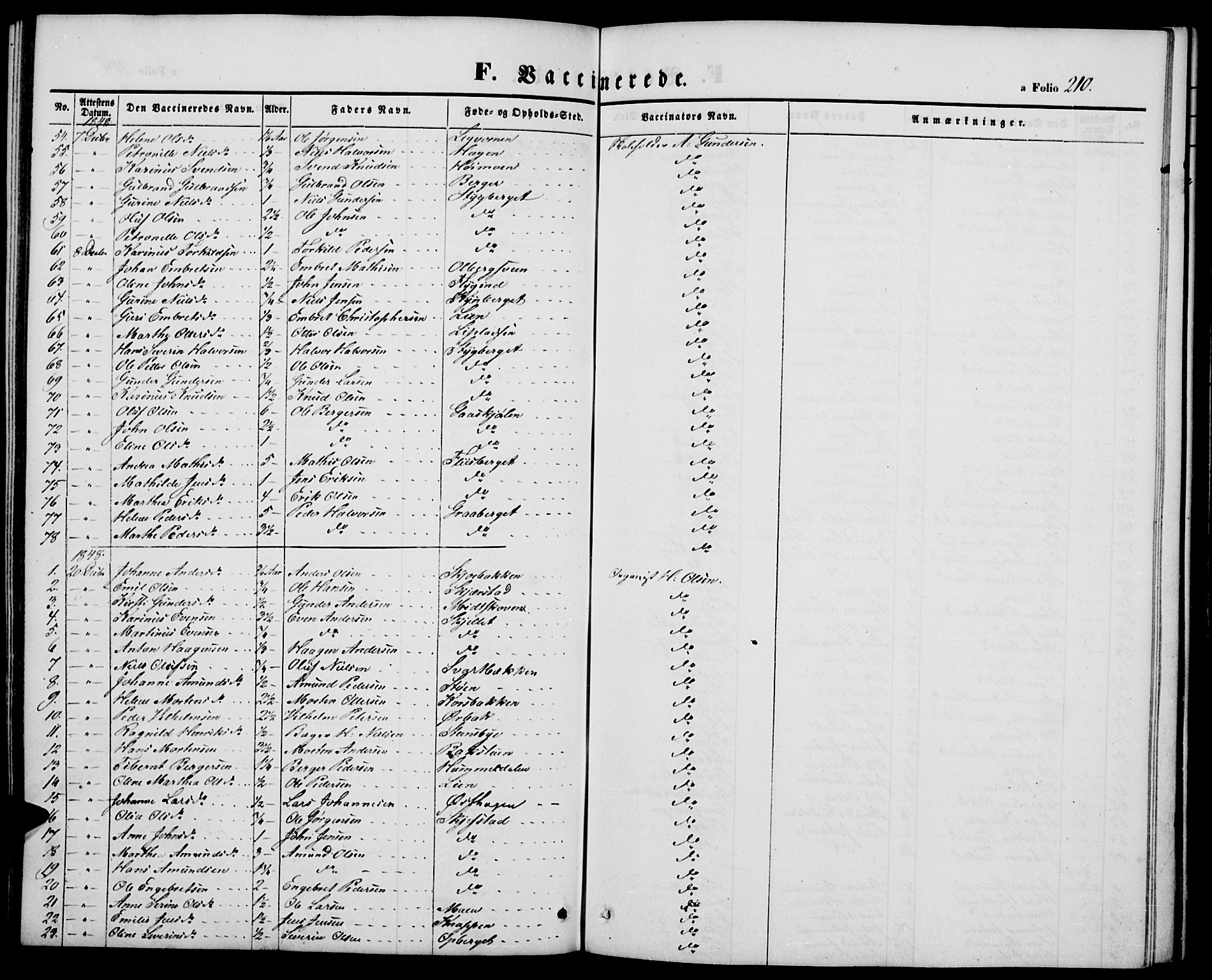 Elverum prestekontor, SAH/PREST-044/H/Ha/Hab/L0002: Parish register (copy) no. 2, 1845-1855, p. 210