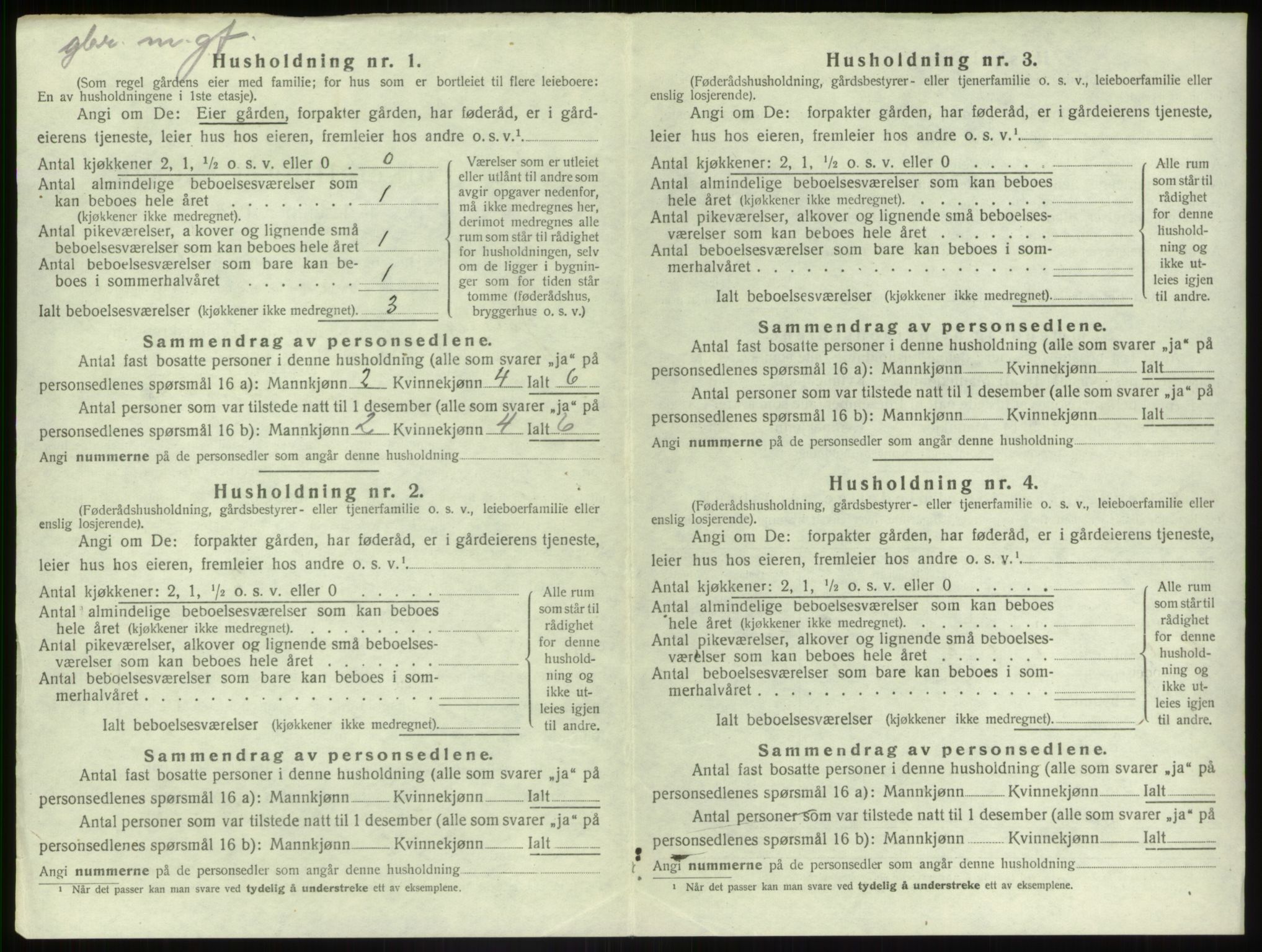 SAB, 1920 census for Jølster, 1920, p. 680