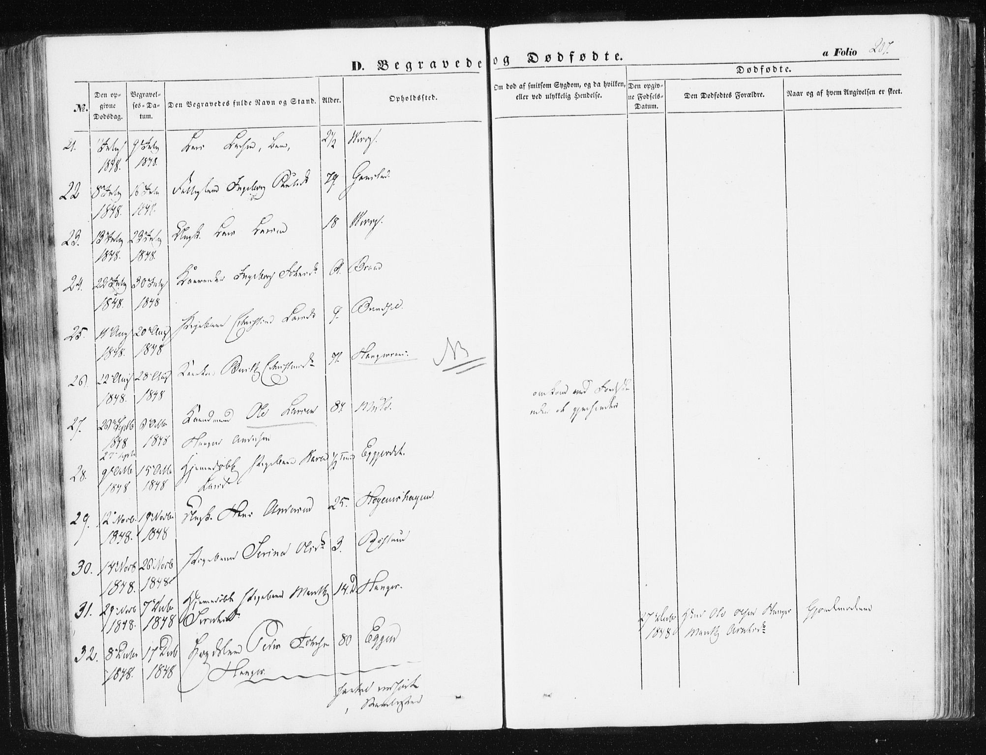 Ministerialprotokoller, klokkerbøker og fødselsregistre - Sør-Trøndelag, AV/SAT-A-1456/612/L0376: Parish register (official) no. 612A08, 1846-1859, p. 207