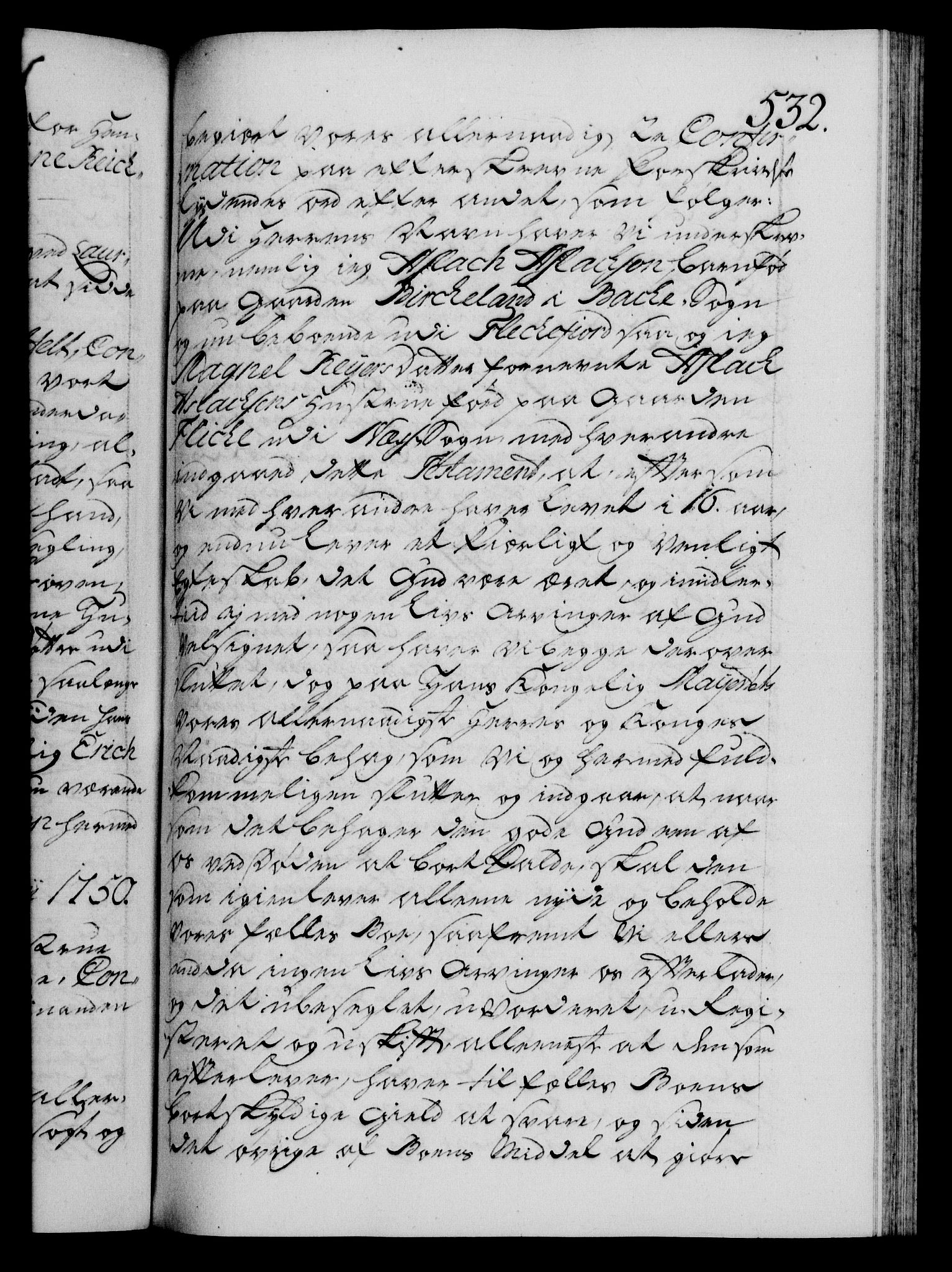 Danske Kanselli 1572-1799, AV/RA-EA-3023/F/Fc/Fca/Fcaa/L0036: Norske registre, 1749-1750, p. 532a