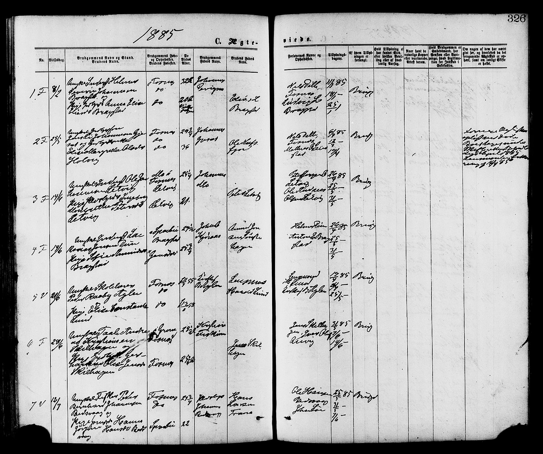 Ministerialprotokoller, klokkerbøker og fødselsregistre - Nord-Trøndelag, AV/SAT-A-1458/773/L0616: Parish register (official) no. 773A07, 1870-1887, p. 326