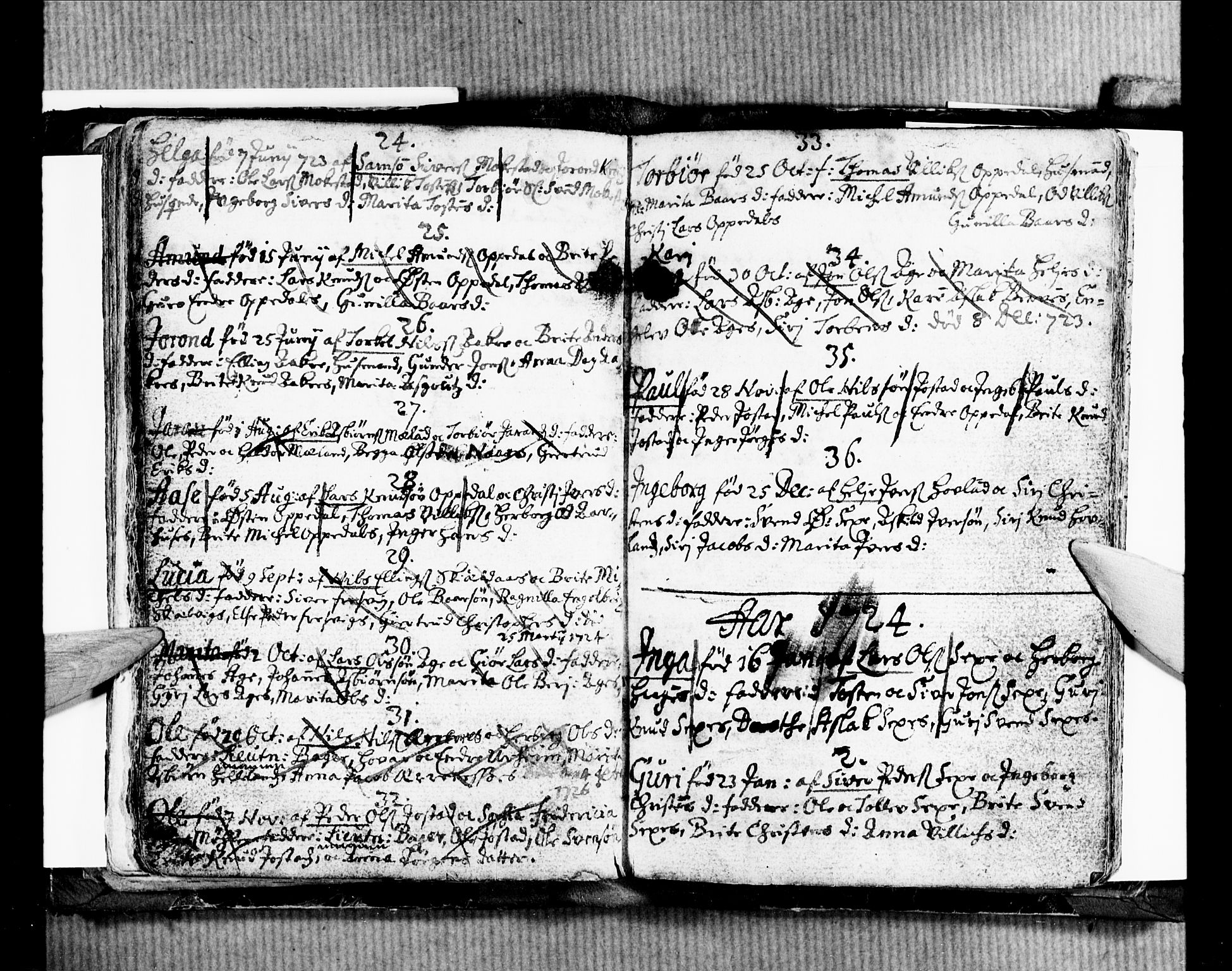 Ullensvang sokneprestembete, SAB/A-78701/H/Haa: Parish register (official) no. A 3 / 1, 1719-1733