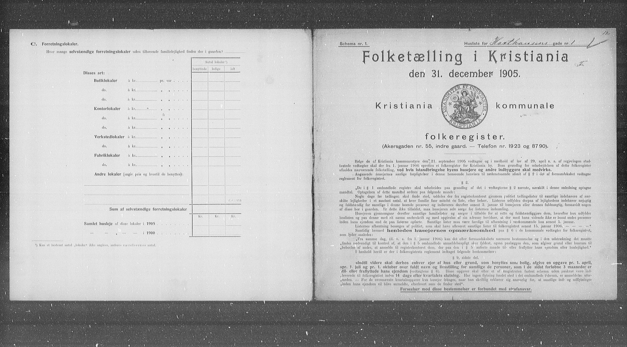 OBA, Municipal Census 1905 for Kristiania, 1905, p. 18846
