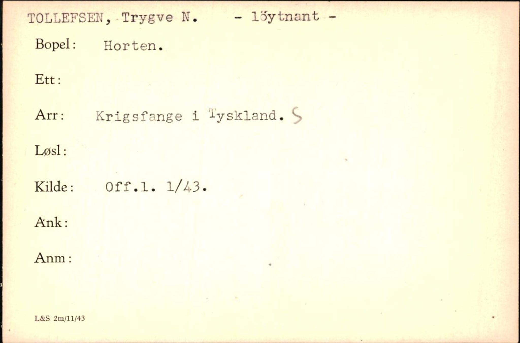 Forsvaret, Forsvarets krigshistoriske avdeling, AV/RA-RAFA-2017/Y/Yf/L0200: II-C-11-2102  -  Norske krigsfanger i Tyskland, 1940-1945, p. 1054