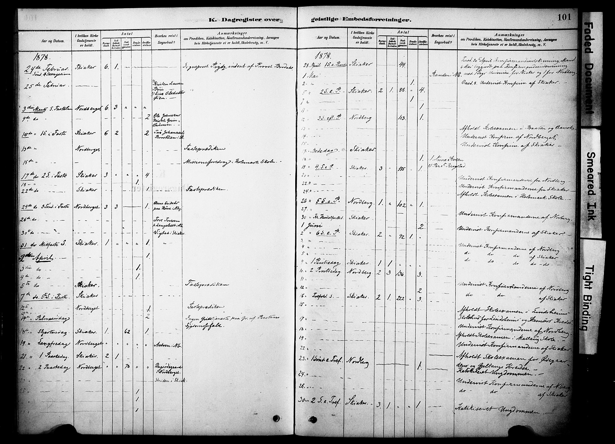 Skjåk prestekontor, SAH/PREST-072/H/Ha/Haa/L0002: Parish register (official) no. 2, 1878-1907, p. 101