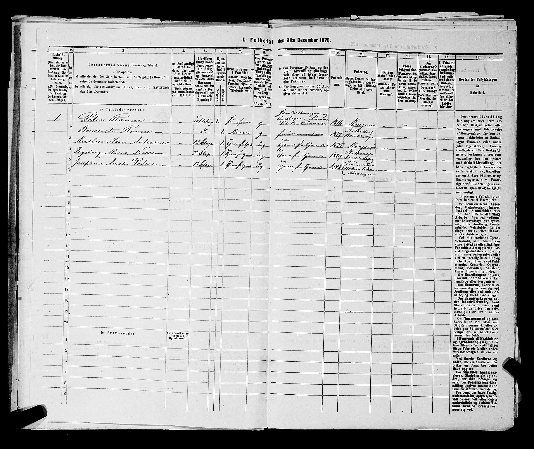 SAKO, 1875 census for 0801P Kragerø, 1875, p. 62