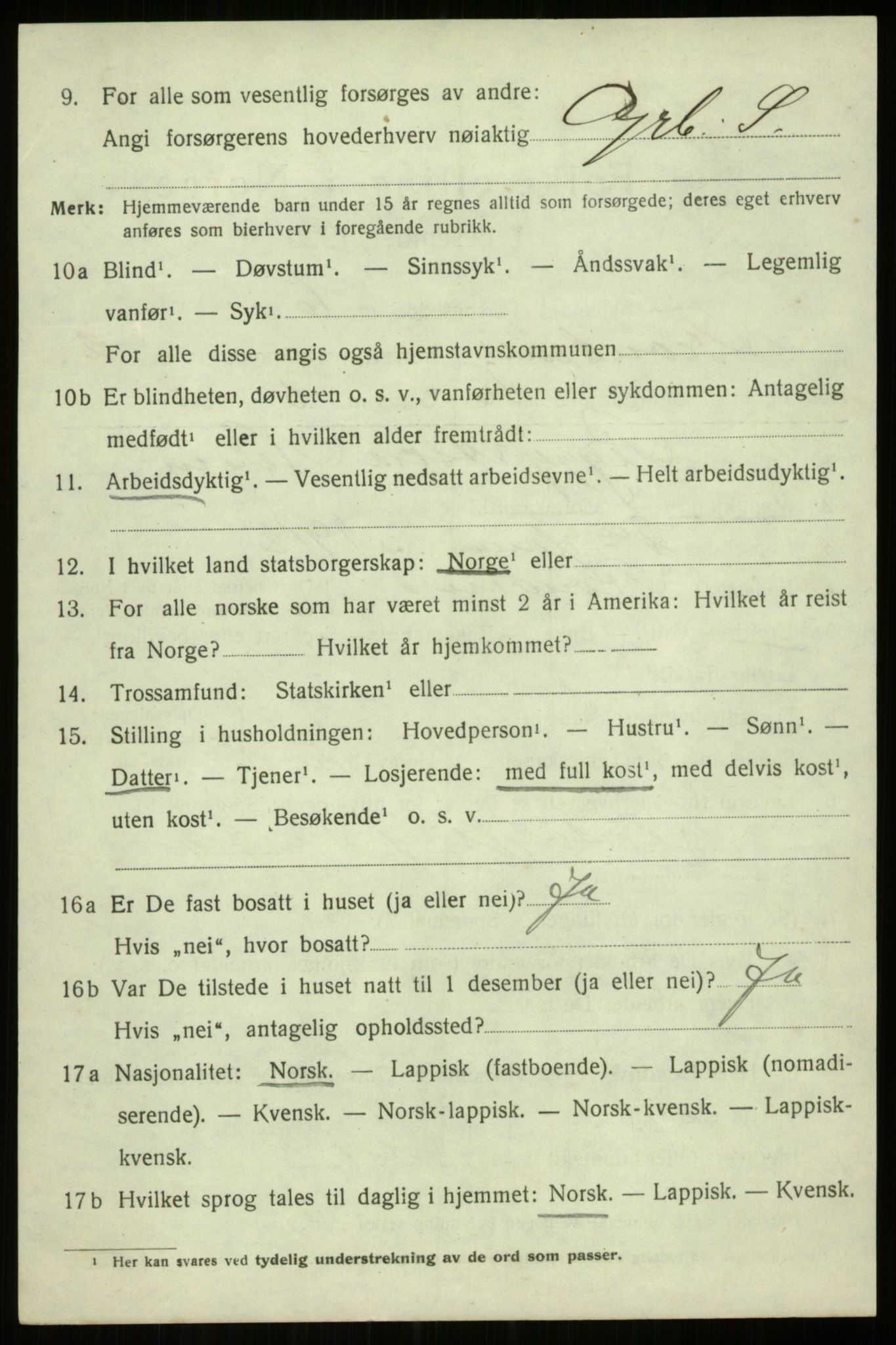 SATØ, 1920 census for Trondenes, 1920, p. 4386