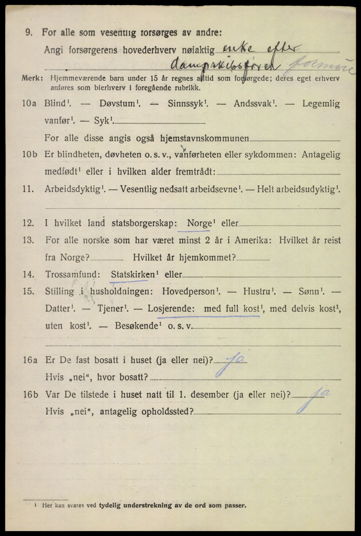 SAH, 1920 census for Fåberg, 1920, p. 8119