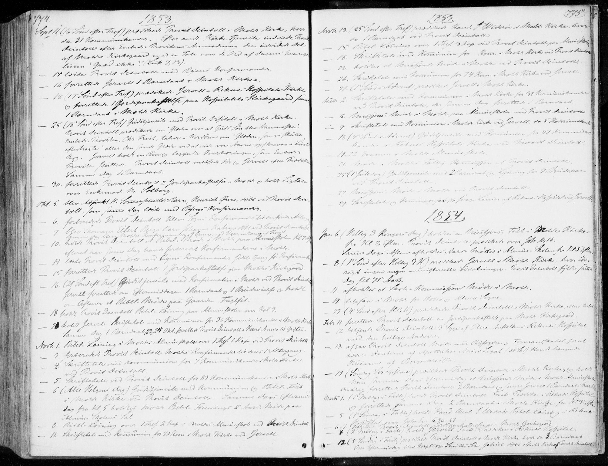 Ministerialprotokoller, klokkerbøker og fødselsregistre - Møre og Romsdal, SAT/A-1454/558/L0689: Parish register (official) no. 558A03, 1843-1872, p. 774-775