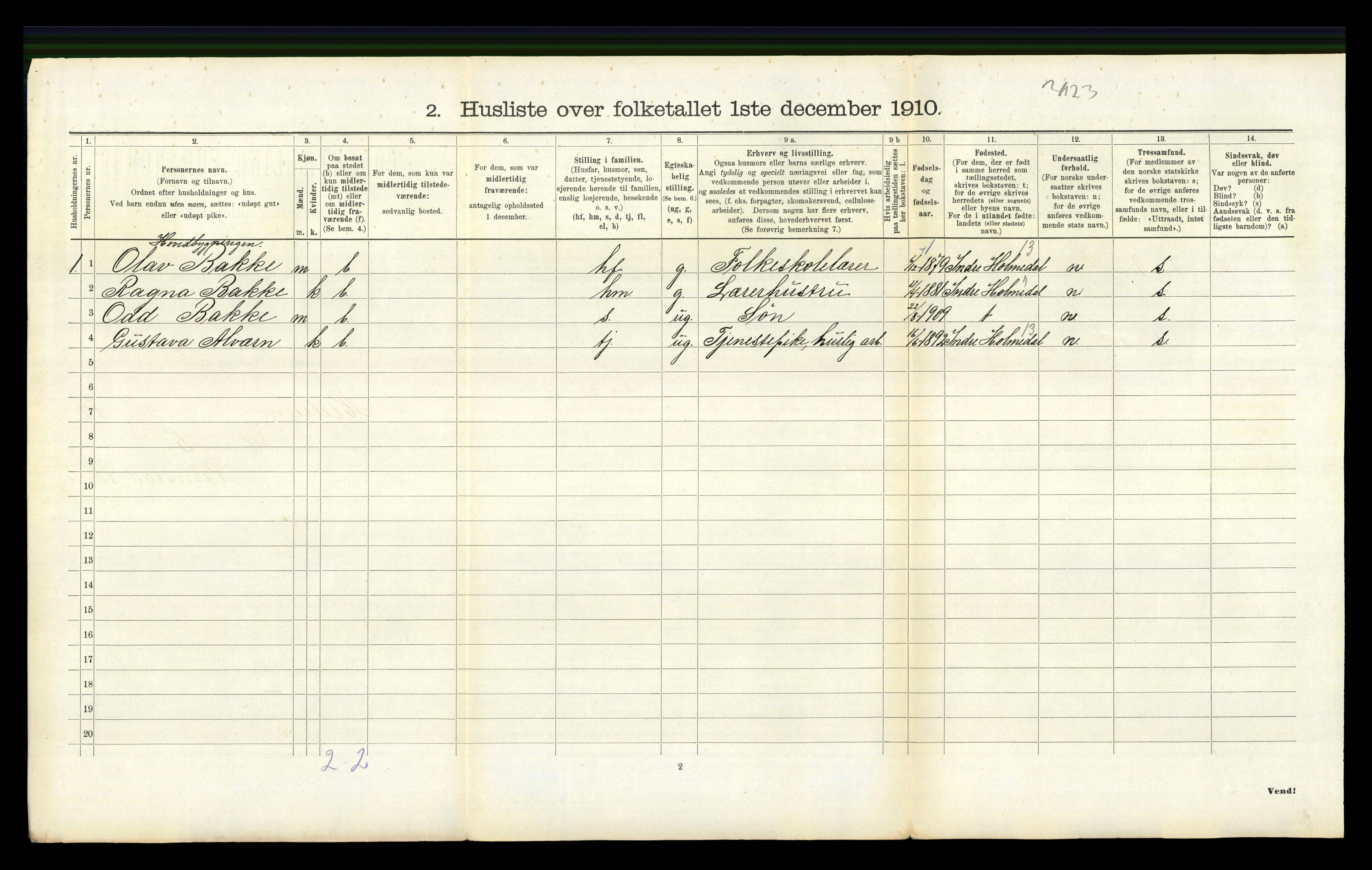 RA, 1910 census for Hedrum, 1910, p. 1435