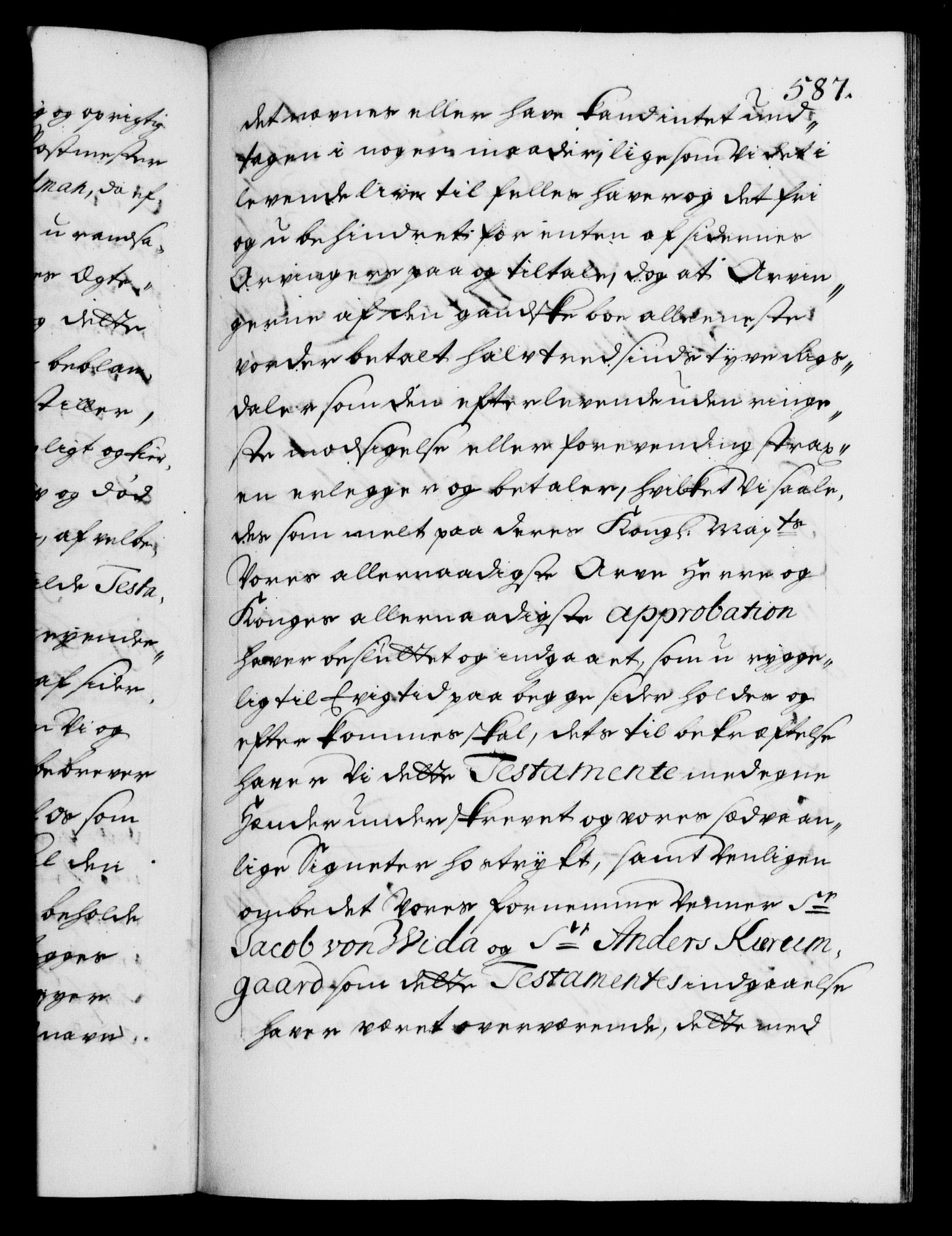 Danske Kanselli 1572-1799, AV/RA-EA-3023/F/Fc/Fca/Fcaa/L0022: Norske registre, 1716-1719, p. 587a