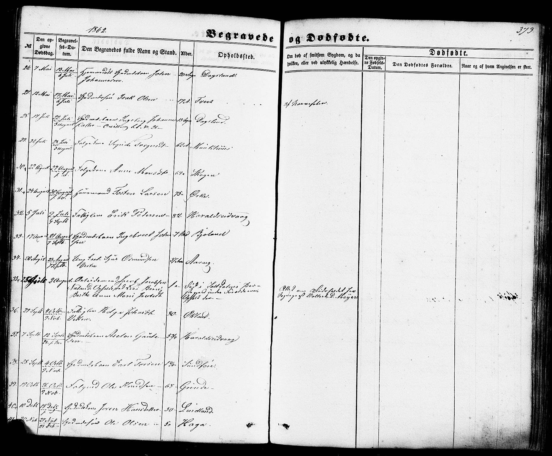 Skjold sokneprestkontor, SAST/A-101847/H/Ha/Haa/L0008: Parish register (official) no. A 8, 1856-1882, p. 373