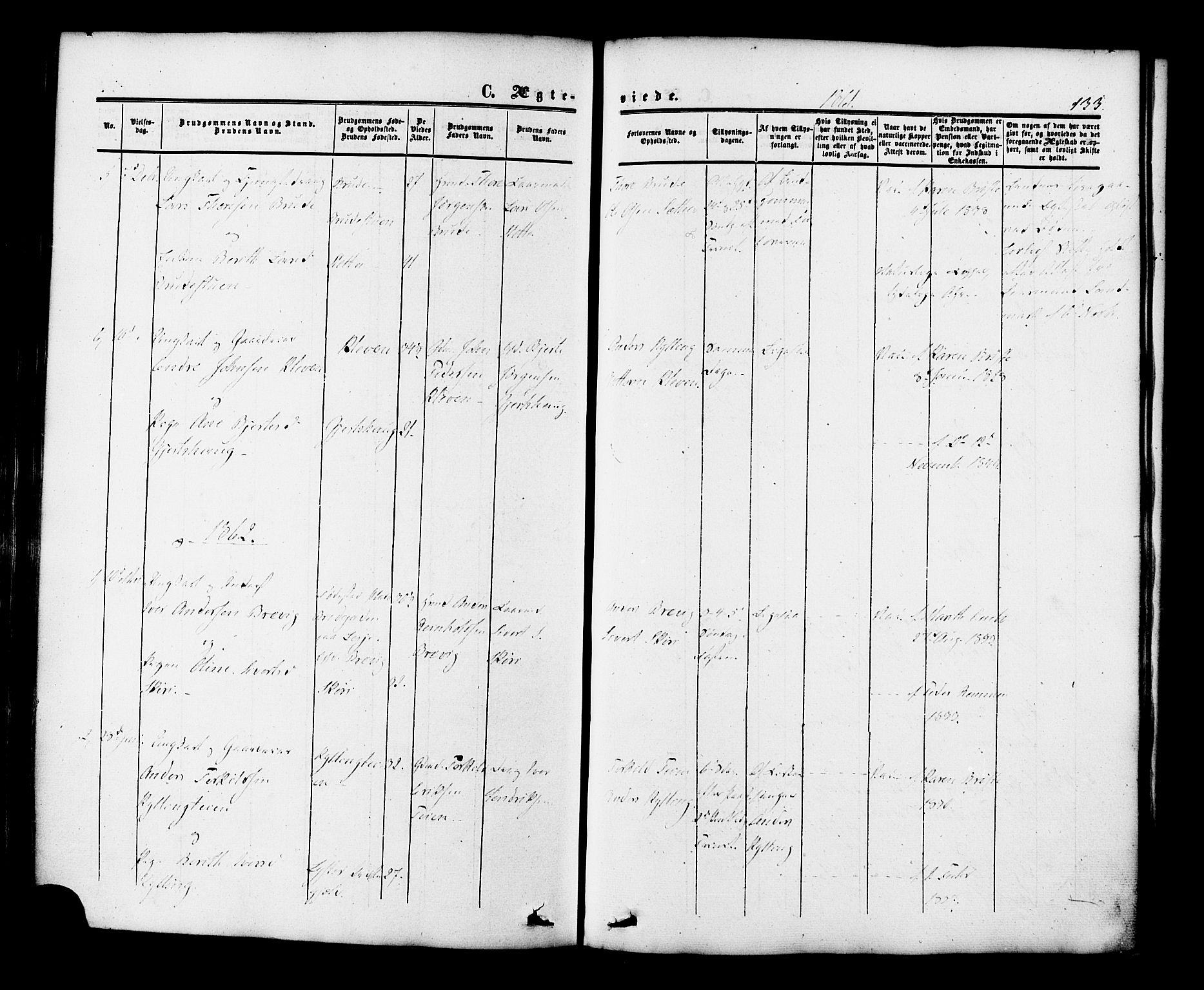 Ministerialprotokoller, klokkerbøker og fødselsregistre - Møre og Romsdal, SAT/A-1454/546/L0594: Parish register (official) no. 546A02, 1854-1882, p. 133