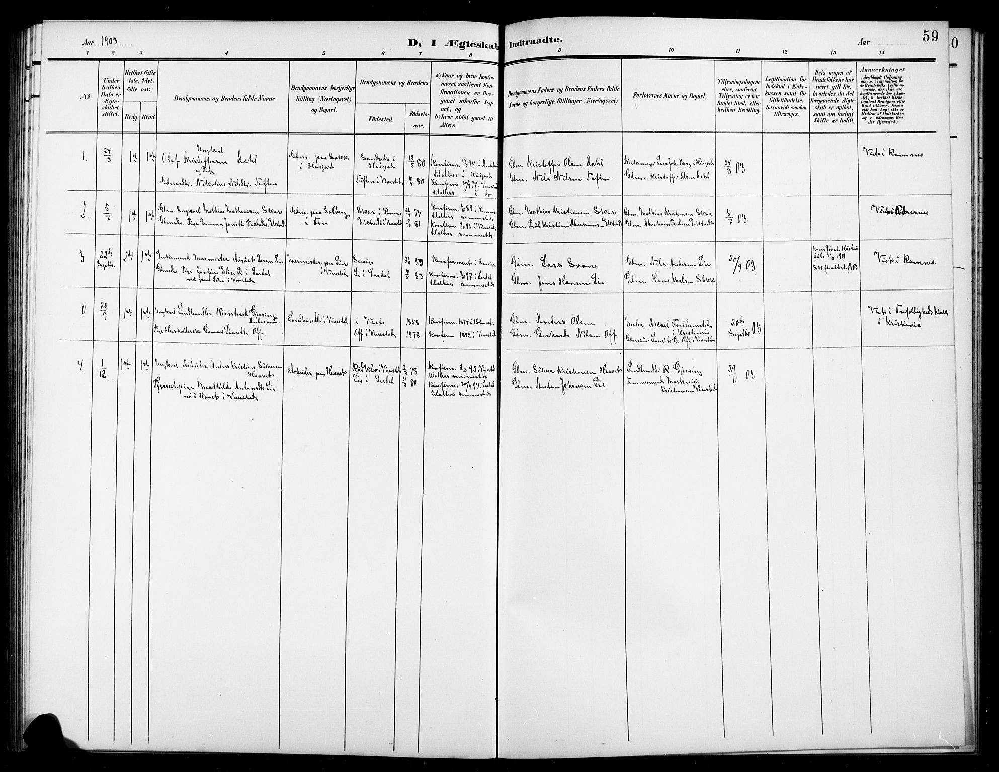 Ramnes kirkebøker, SAKO/A-314/G/Gc/L0002: Parish register (copy) no. III 2, 1903-1924, p. 59