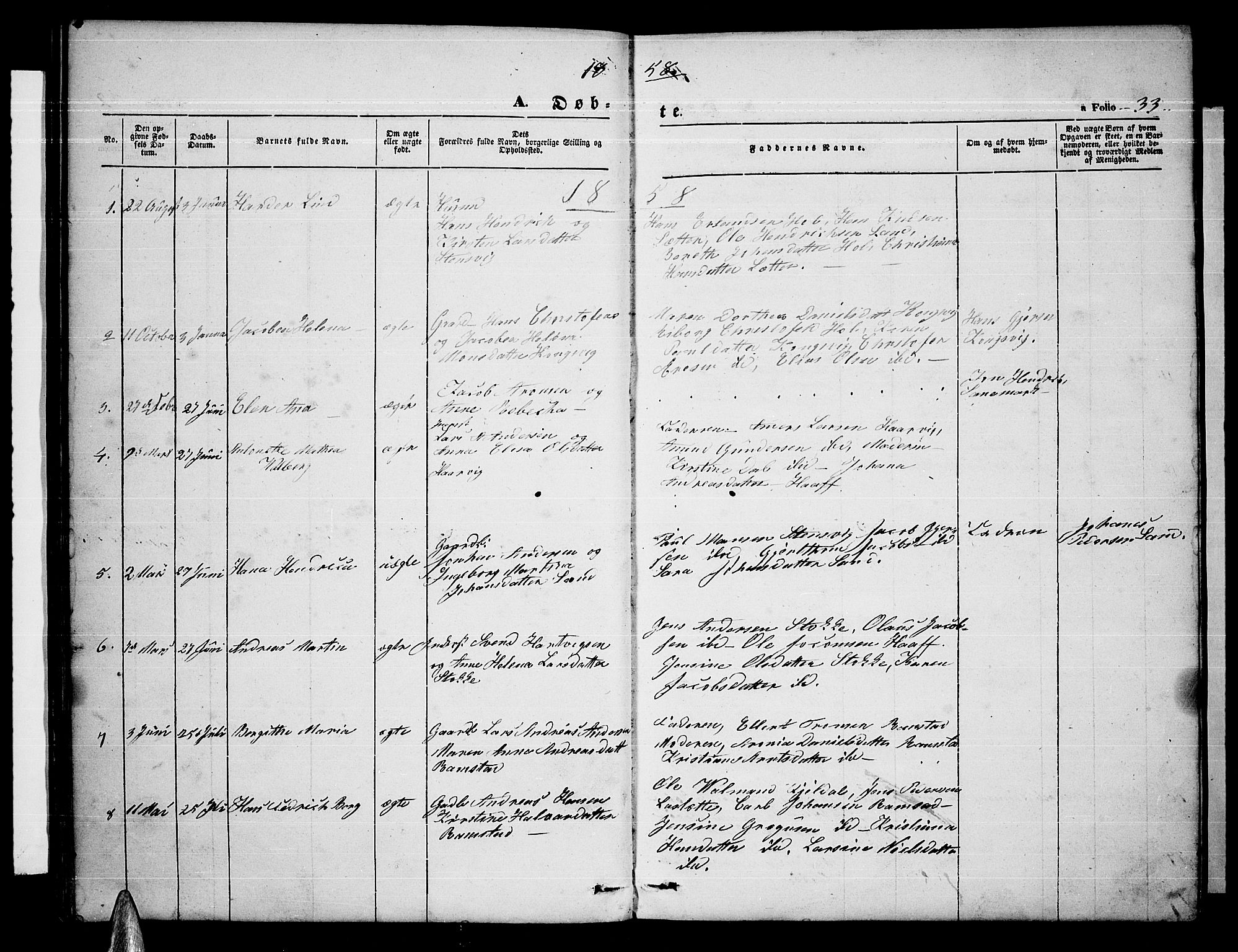 Ministerialprotokoller, klokkerbøker og fødselsregistre - Nordland, AV/SAT-A-1459/865/L0929: Parish register (copy) no. 865C01, 1840-1866, p. 33