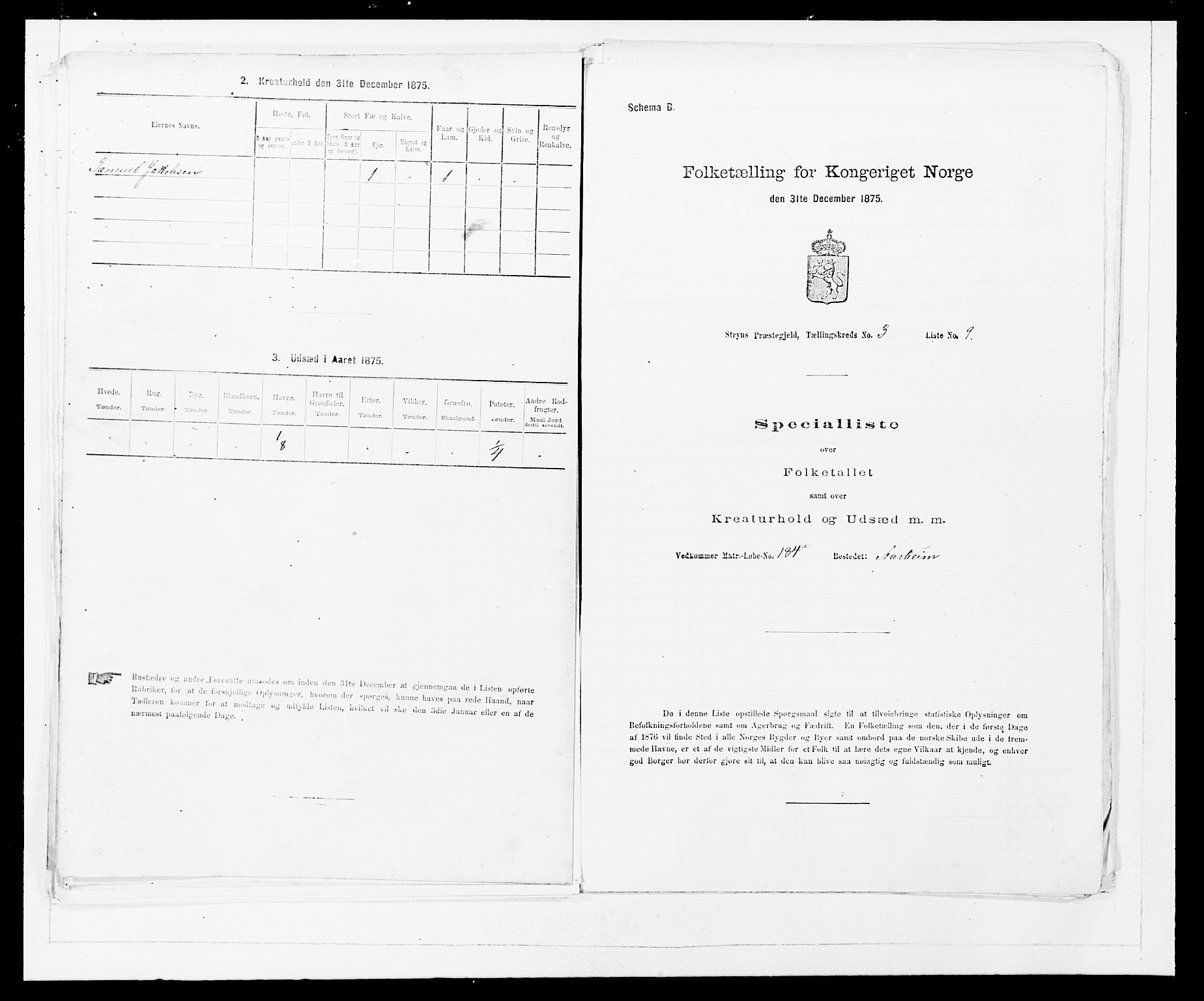 SAB, 1875 Census for 1448P Stryn, 1875, p. 131