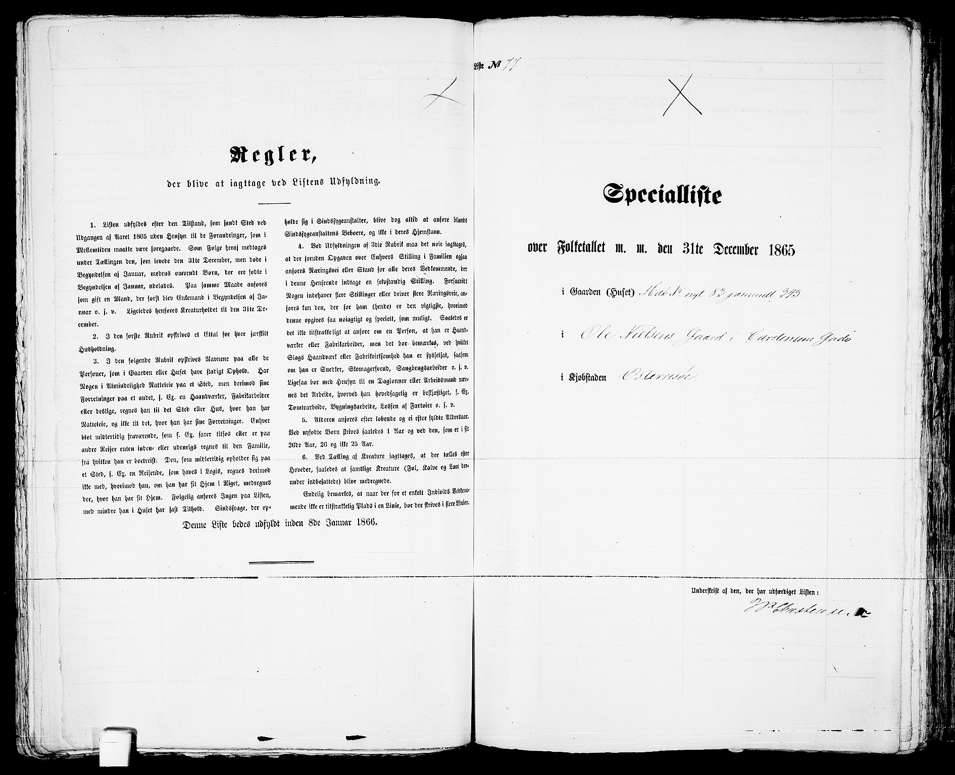 RA, 1865 census for Risør/Risør, 1865, p. 161