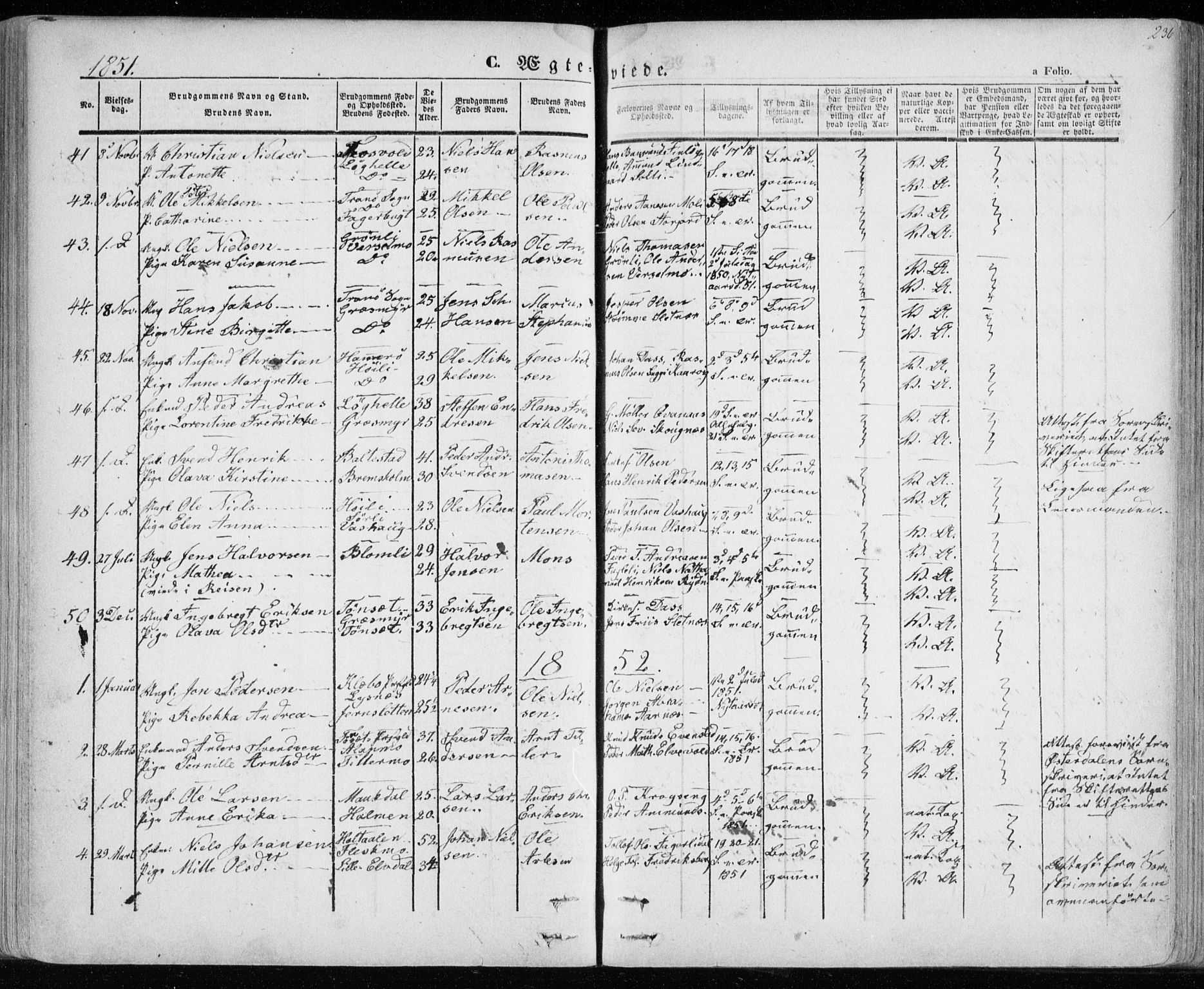 Lenvik sokneprestembete, SATØ/S-1310/H/Ha/Haa/L0006kirke: Parish register (official) no. 6, 1845-1854, p. 236