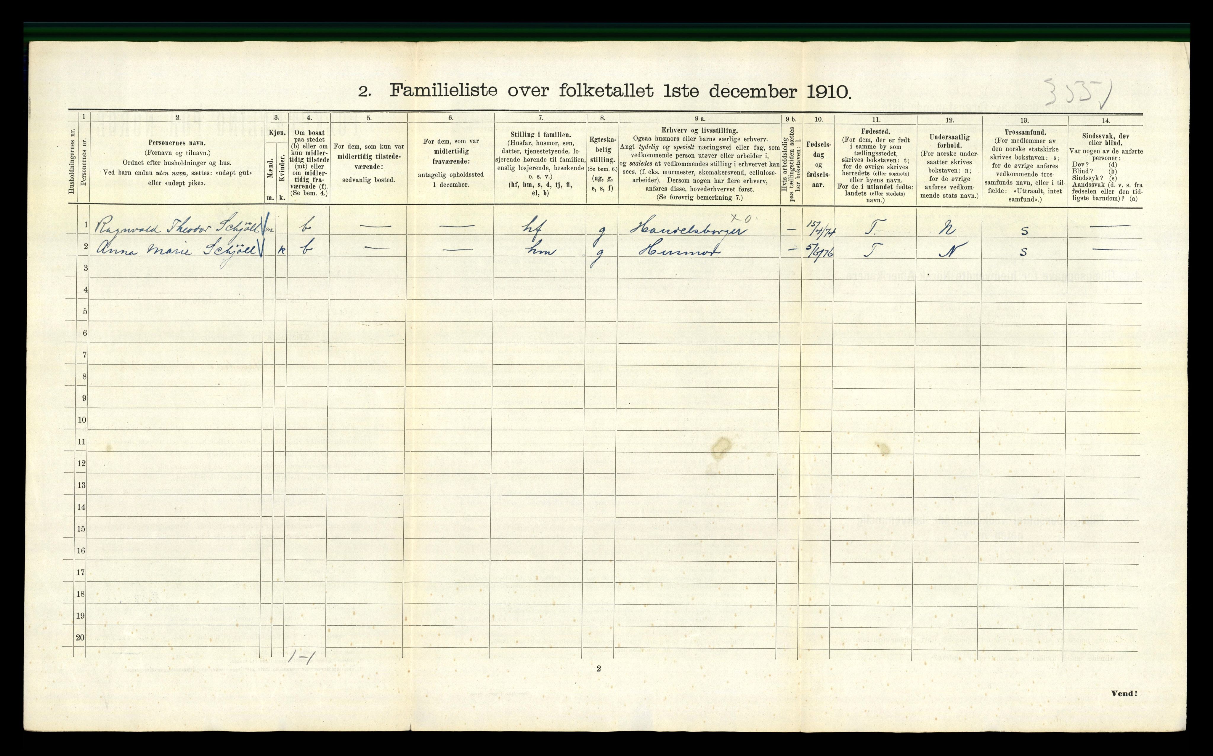 RA, 1910 census for Kristiania, 1910, p. 33906