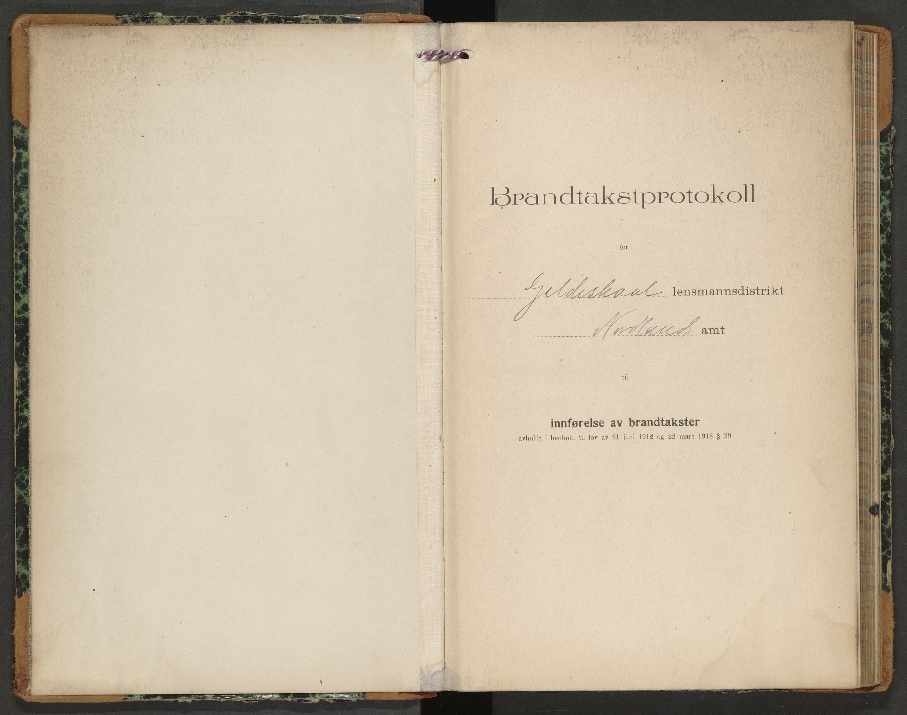 Norges Brannkasse Gildeskål, SAT/A-5591/Fb/L0005: Branntakstprotokoll, 1921-1926