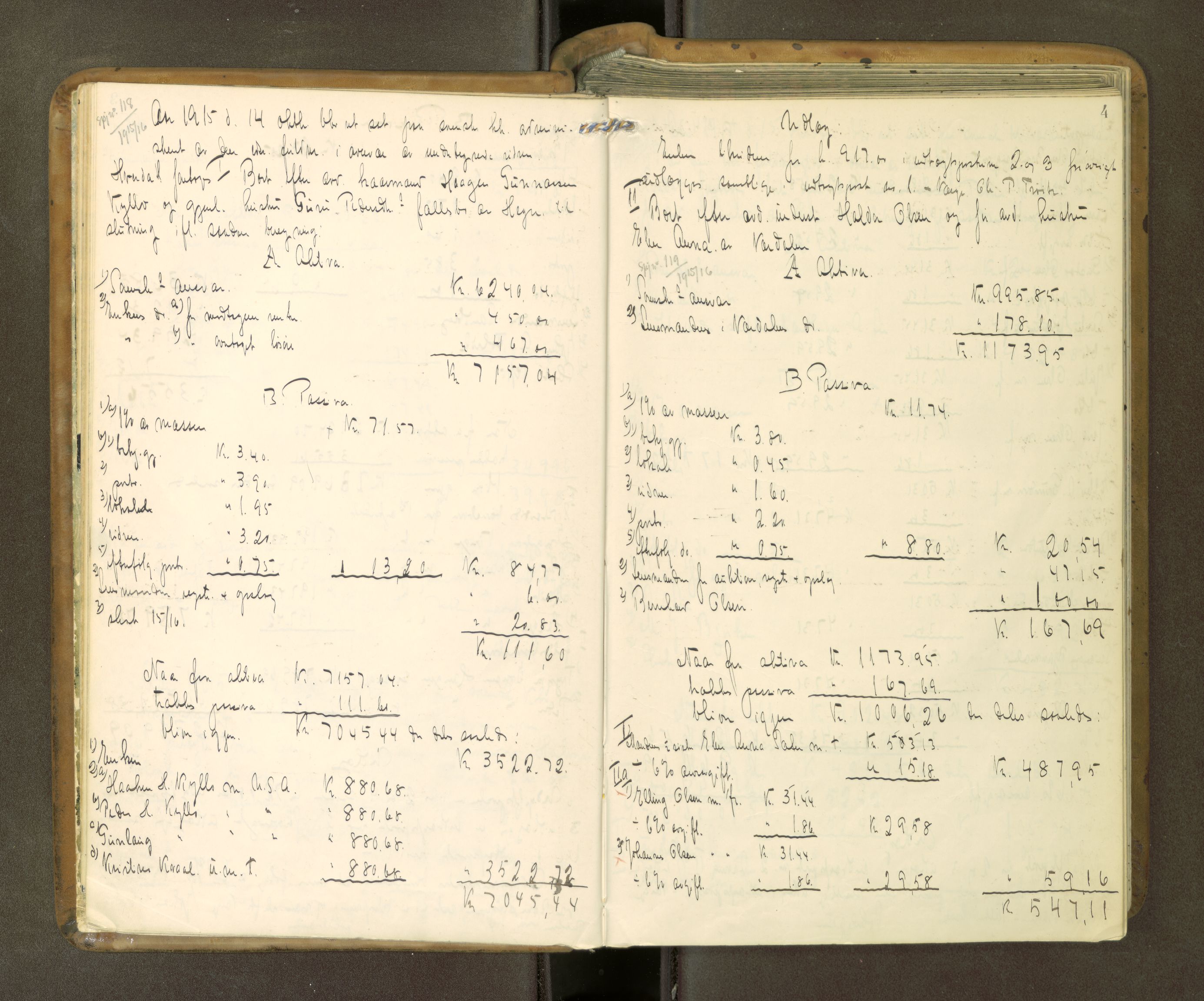 Stjør- og Verdal sorenskriveri, AV/SAT-A-4167/1/3/3A/L0050: Skifteslutningsprotokoll, 1915-1922, p. 3b-4a