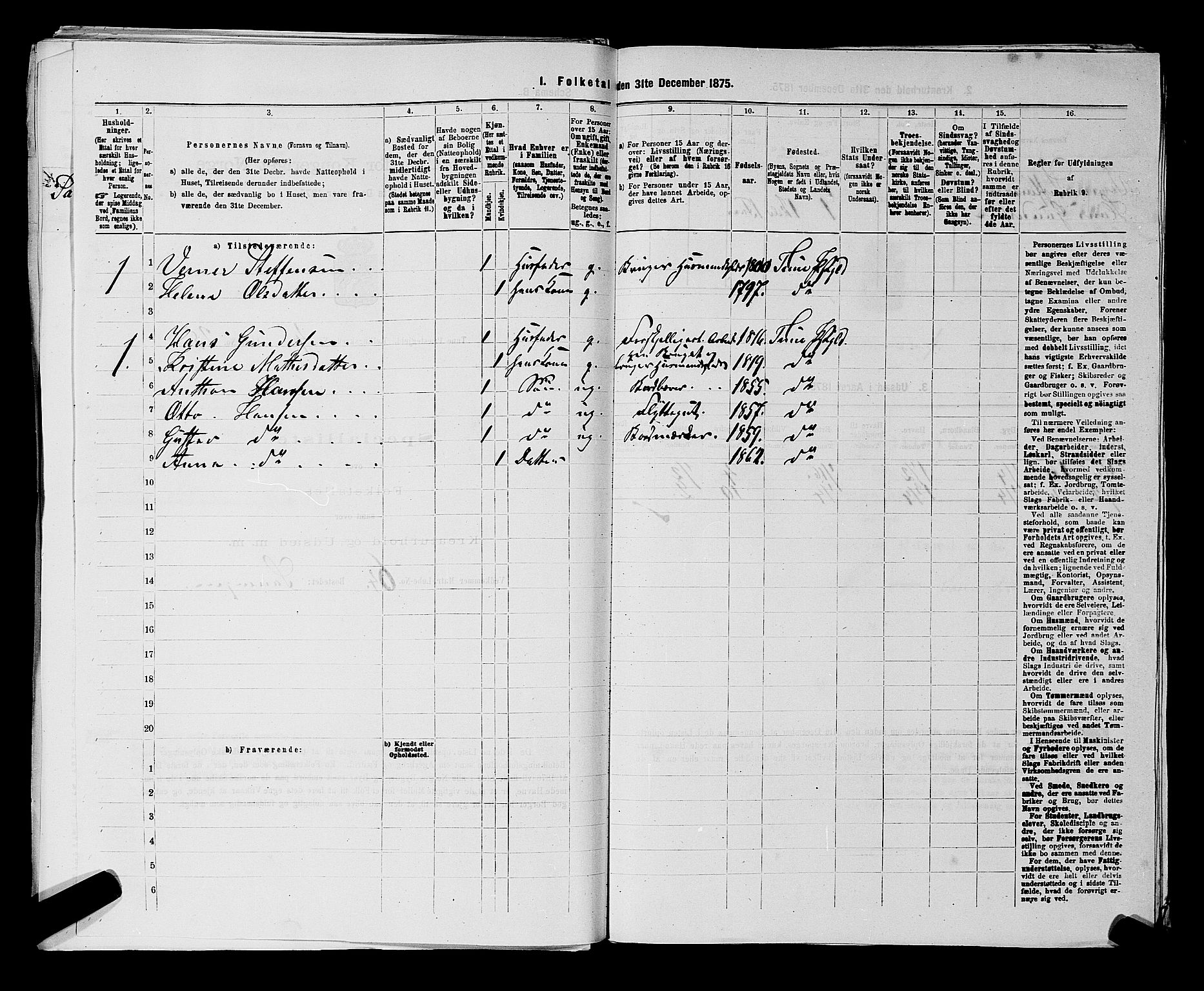 RA, 1875 census for 0130P Tune, 1875, p. 634