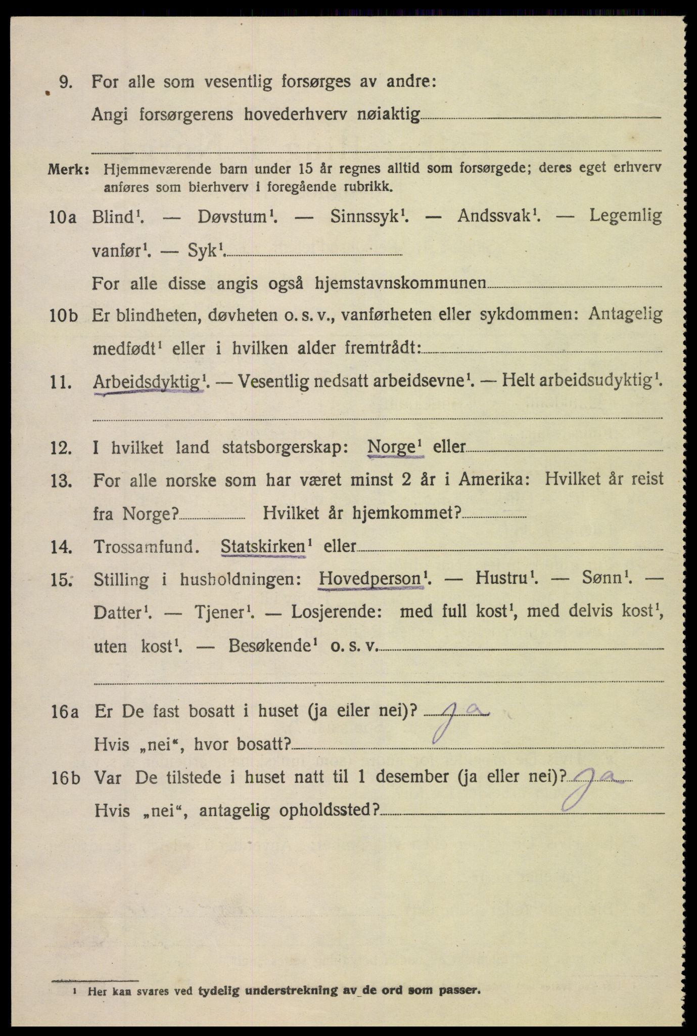 SAK, 1920 census for Vegårshei, 1920, p. 1893