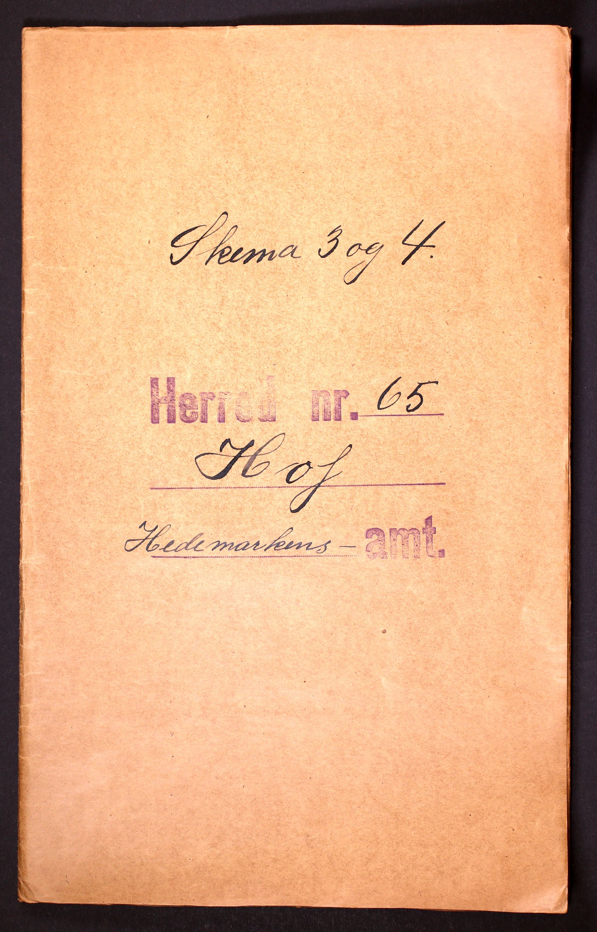 RA, 1910 census for Hof, 1910, p. 1