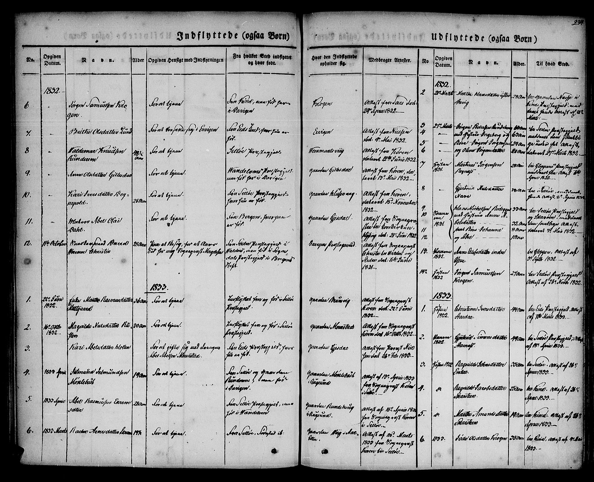 Davik sokneprestembete, AV/SAB-A-79701/H/Haa/Haaa/L0004: Parish register (official) no. A 4, 1830-1849, p. 294