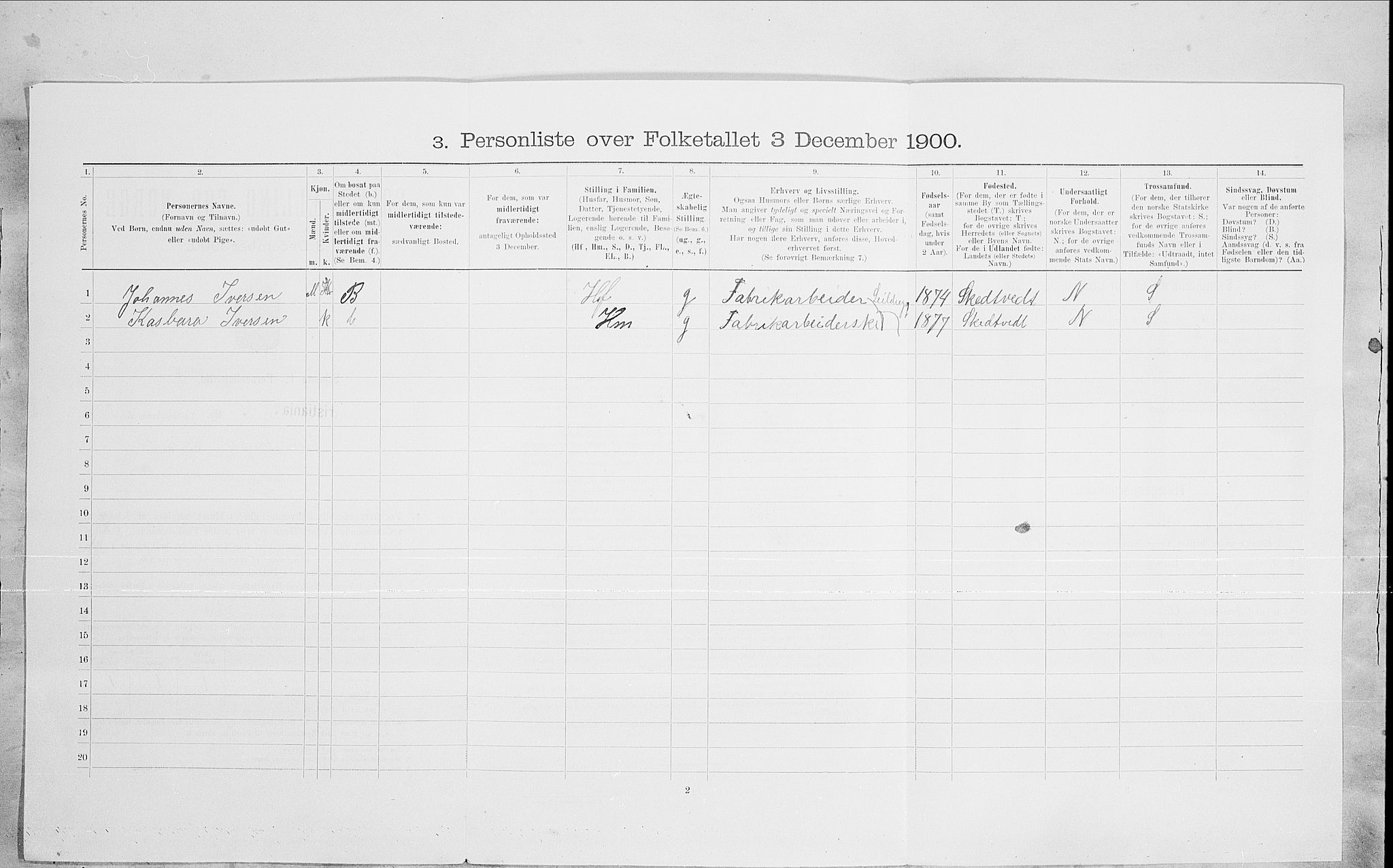 SAO, 1900 census for Kristiania, 1900, p. 90534