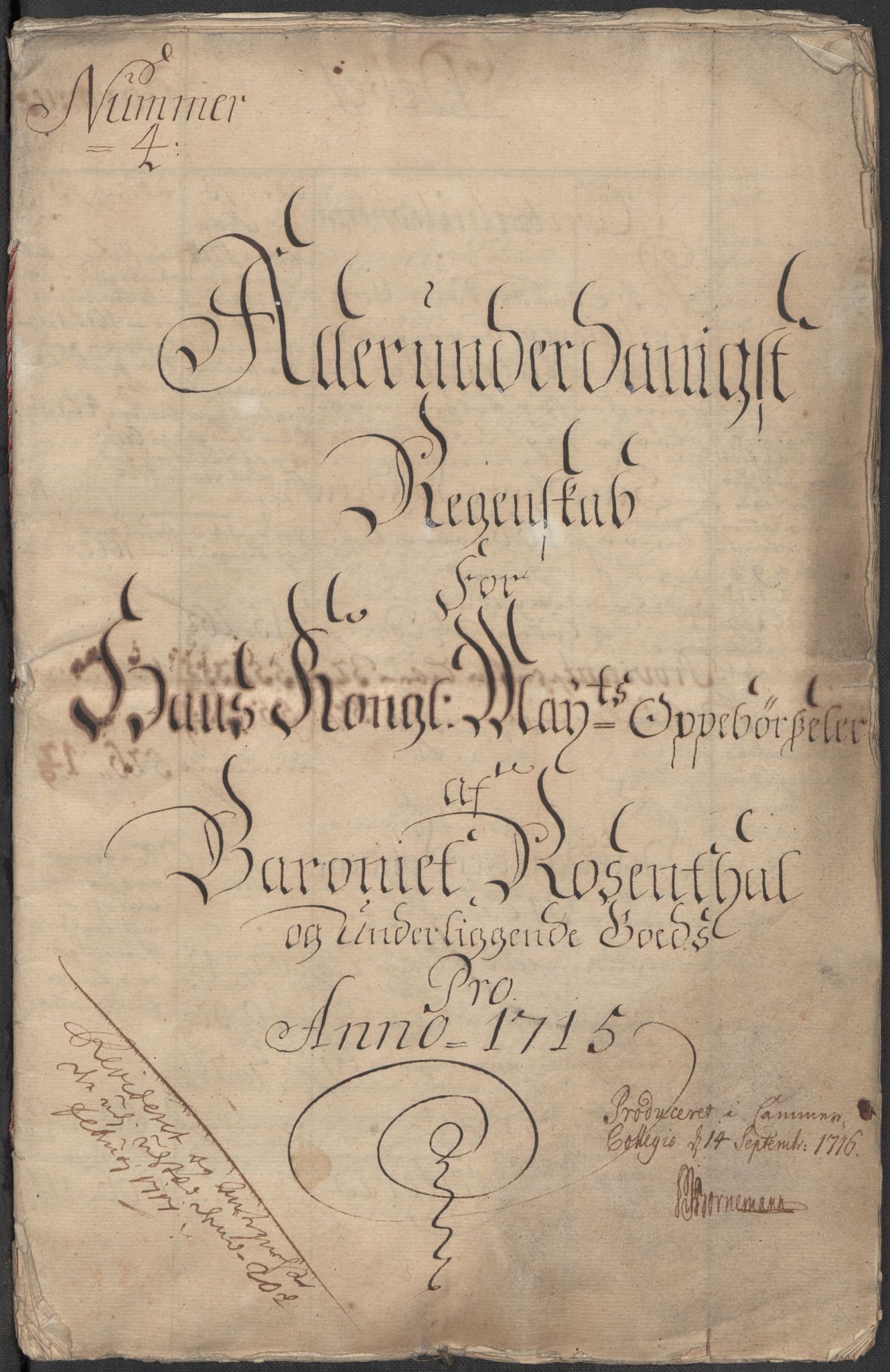 Rentekammeret inntil 1814, Reviderte regnskaper, Fogderegnskap, RA/EA-4092/R49/L3139: Fogderegnskap Rosendal Baroni, 1715-1717, p. 6