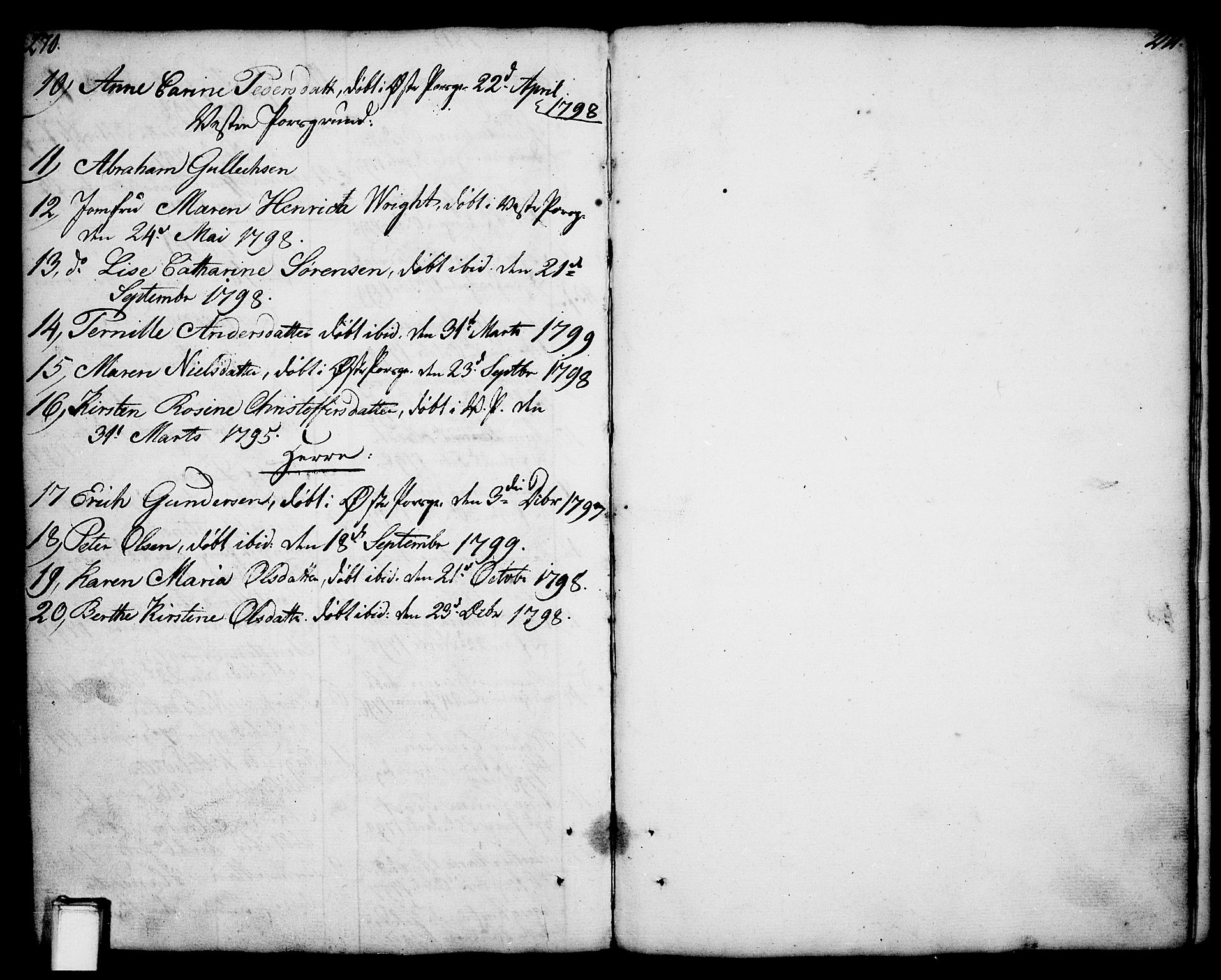 Porsgrunn kirkebøker , SAKO/A-104/F/Fa/L0001: Parish register (official) no. 1, 1764-1814, p. 270-271