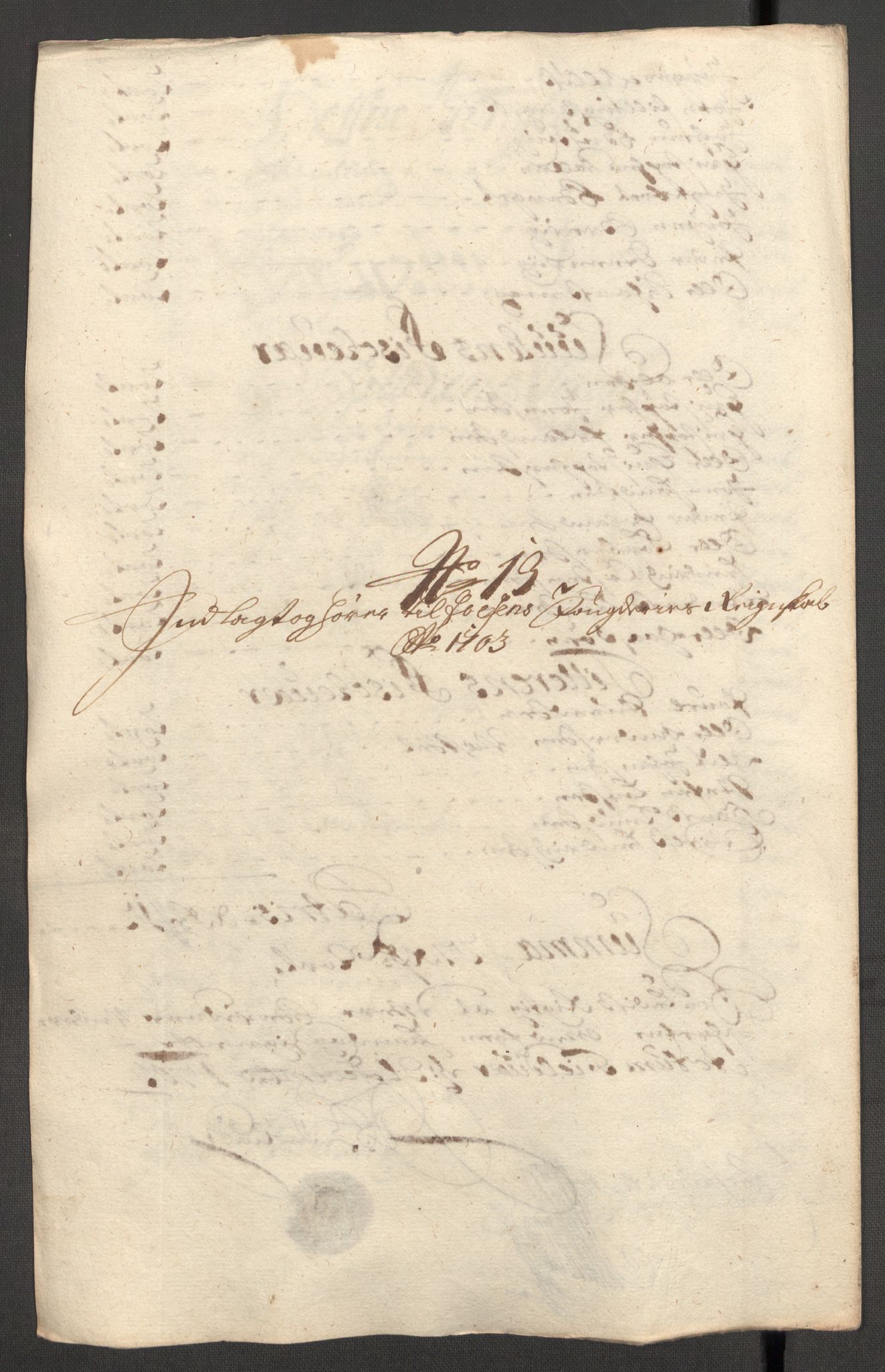 Rentekammeret inntil 1814, Reviderte regnskaper, Fogderegnskap, RA/EA-4092/R57/L3855: Fogderegnskap Fosen, 1702-1703, p. 343