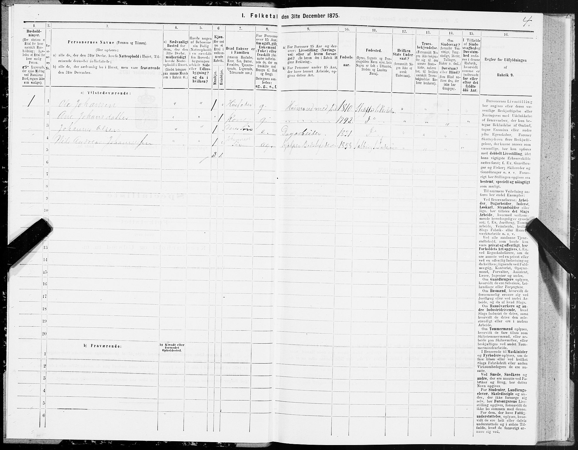 SAT, 1875 census for 1731P Sparbu, 1875, p. 1004