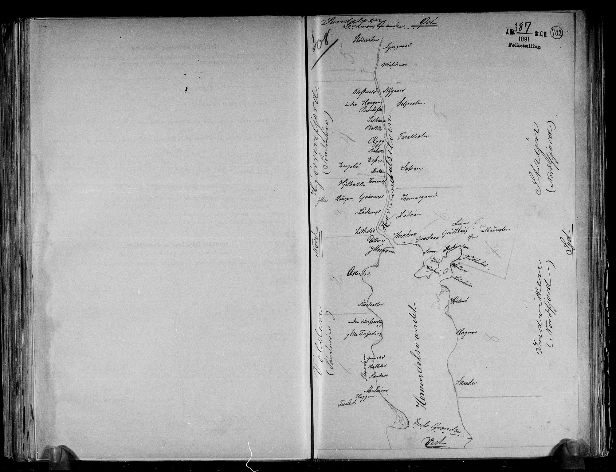 RA, 1891 census for 1444 Hornindal, 1891, p. 4