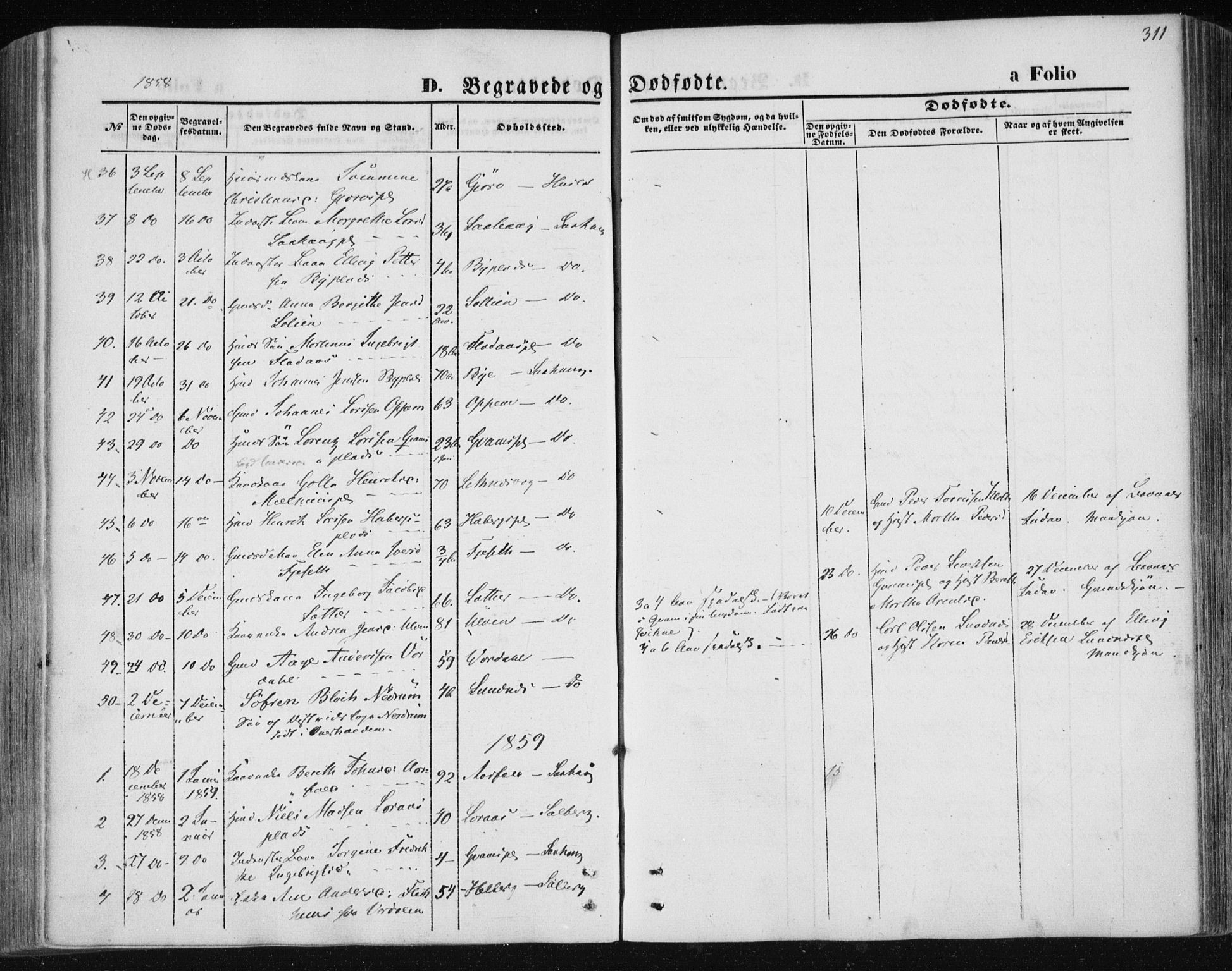 Ministerialprotokoller, klokkerbøker og fødselsregistre - Nord-Trøndelag, SAT/A-1458/730/L0283: Parish register (official) no. 730A08, 1855-1865, p. 311
