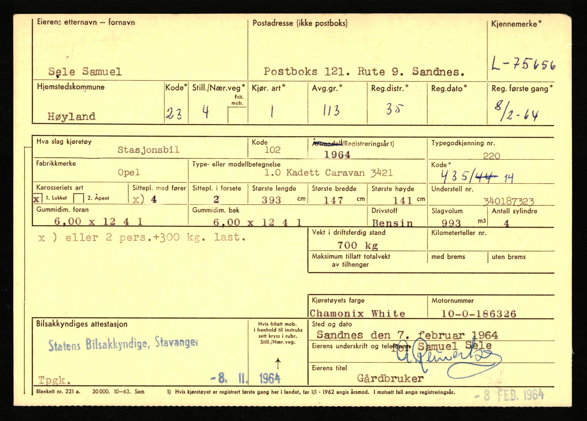 Stavanger trafikkstasjon, AV/SAST-A-101942/0/F/L0068: L-75000 - L-76799, 1930-1971, p. 867