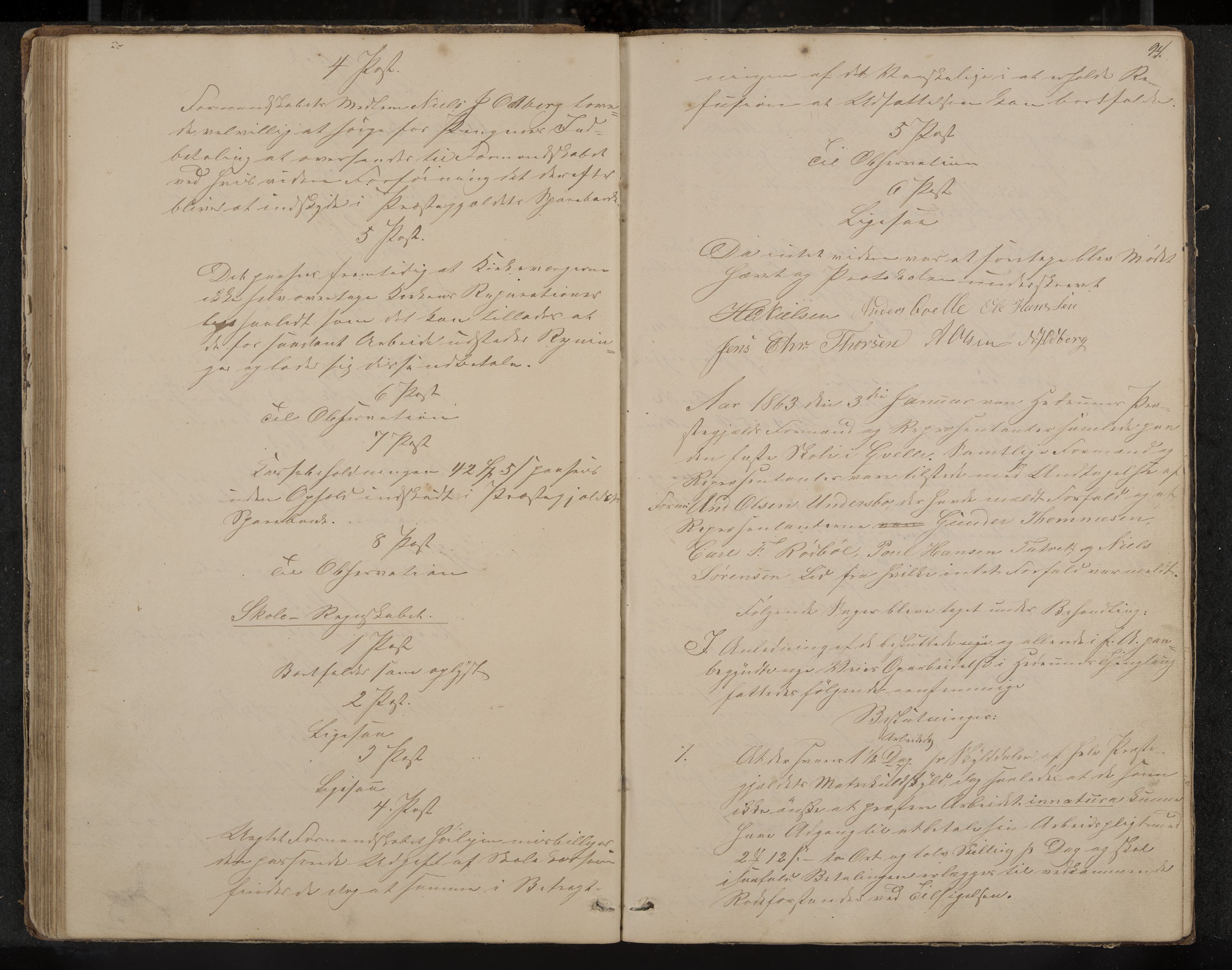 Hedrum formannskap og sentraladministrasjon, IKAK/0727021/A/Aa/L0002: Møtebok, 1853-1867, p. 94