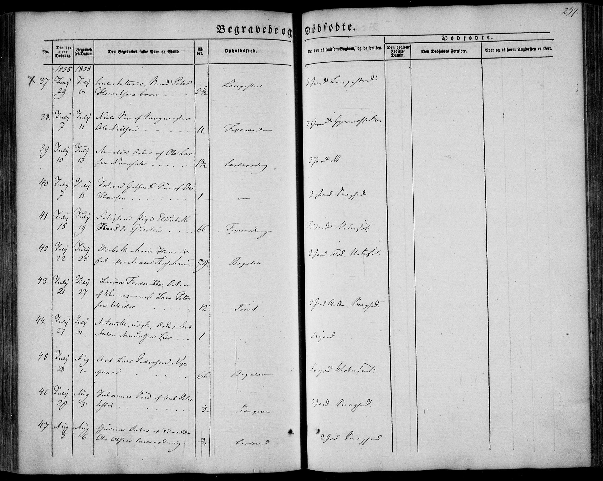 Larvik kirkebøker, SAKO/A-352/F/Fa/L0003: Parish register (official) no. I 3, 1848-1856, p. 297