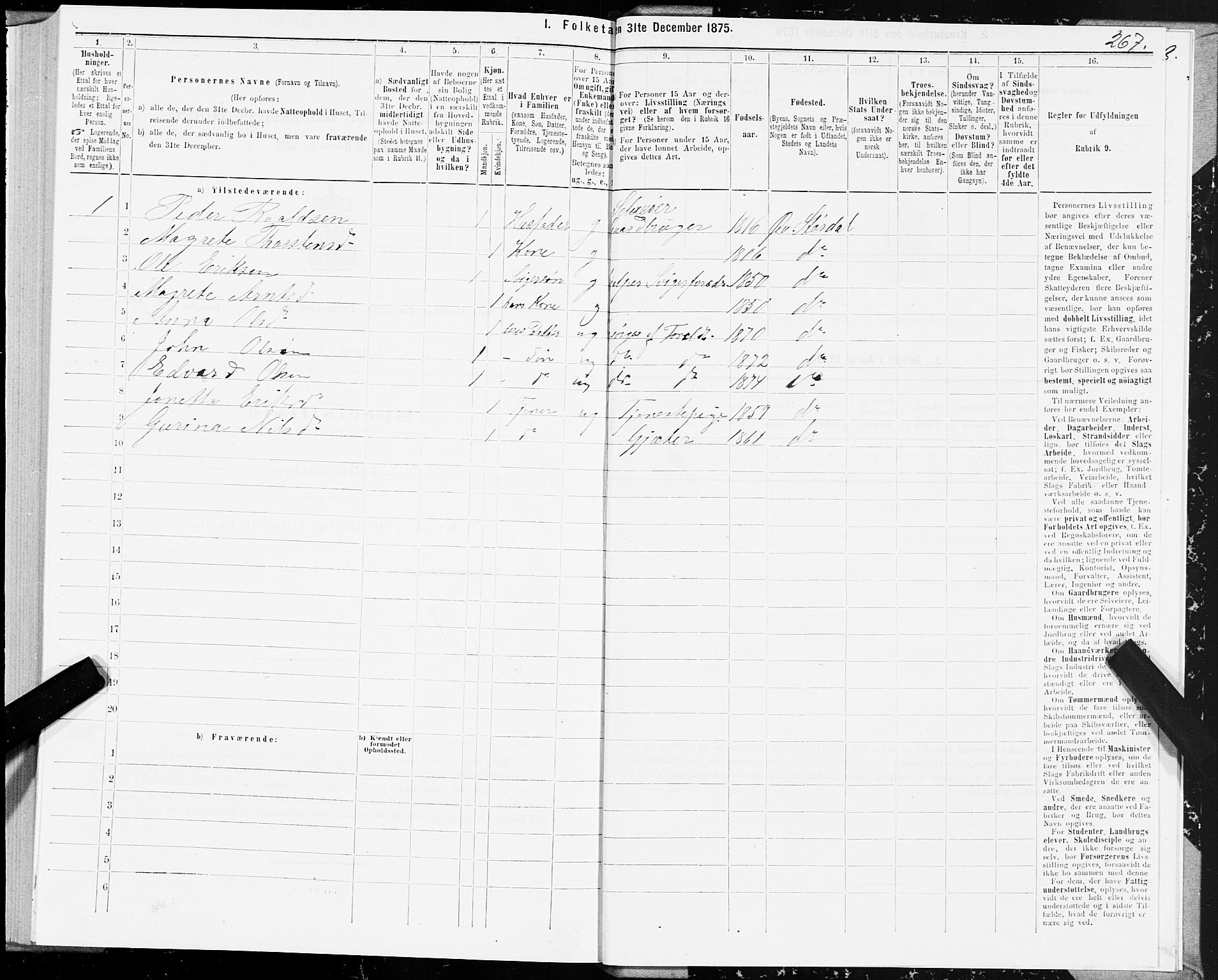 SAT, 1875 census for 1711P Øvre Stjørdal, 1875, p. 2267