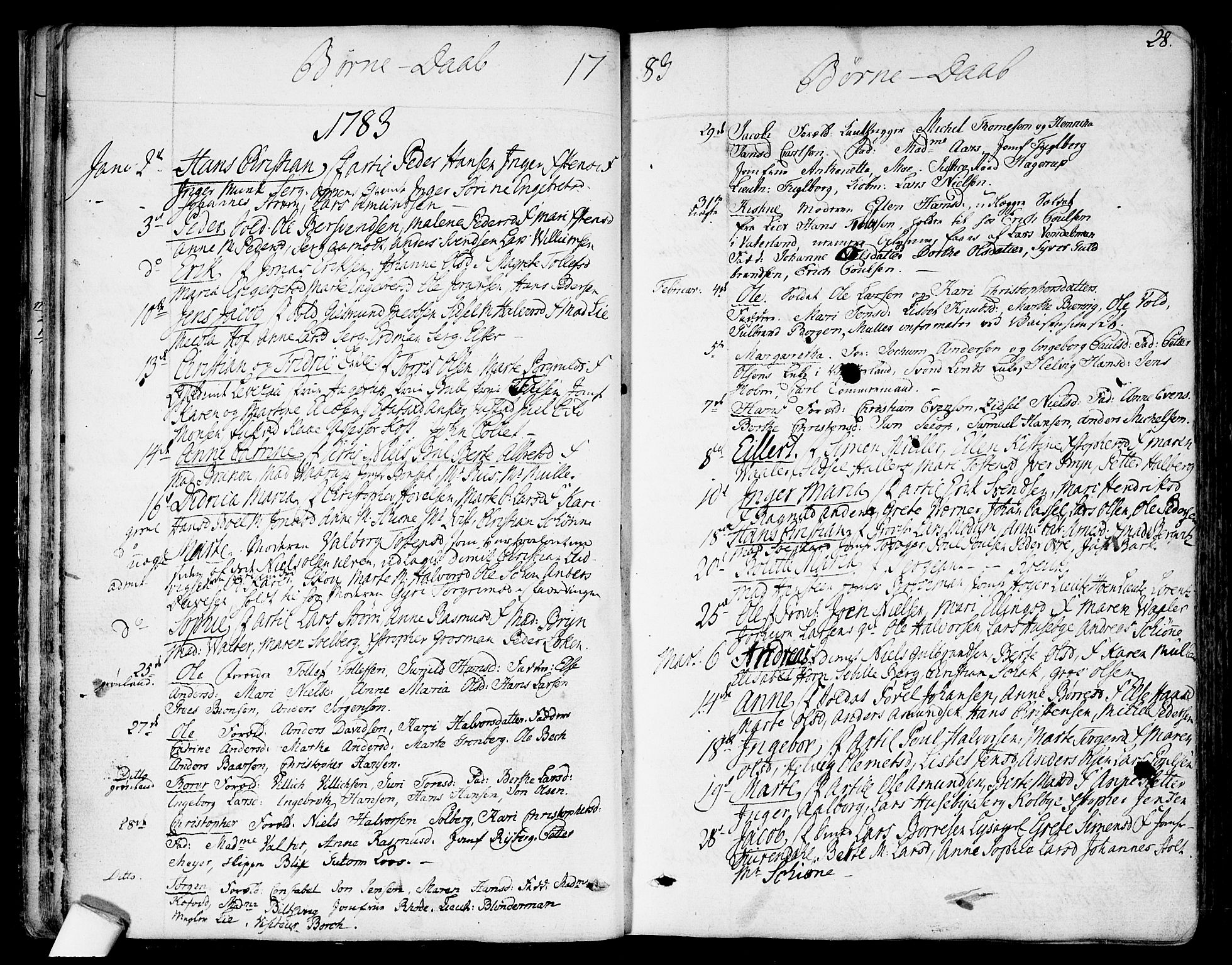 Garnisonsmenigheten Kirkebøker, AV/SAO-A-10846/F/Fa/L0003: Parish register (official) no. 3, 1777-1809, p. 28