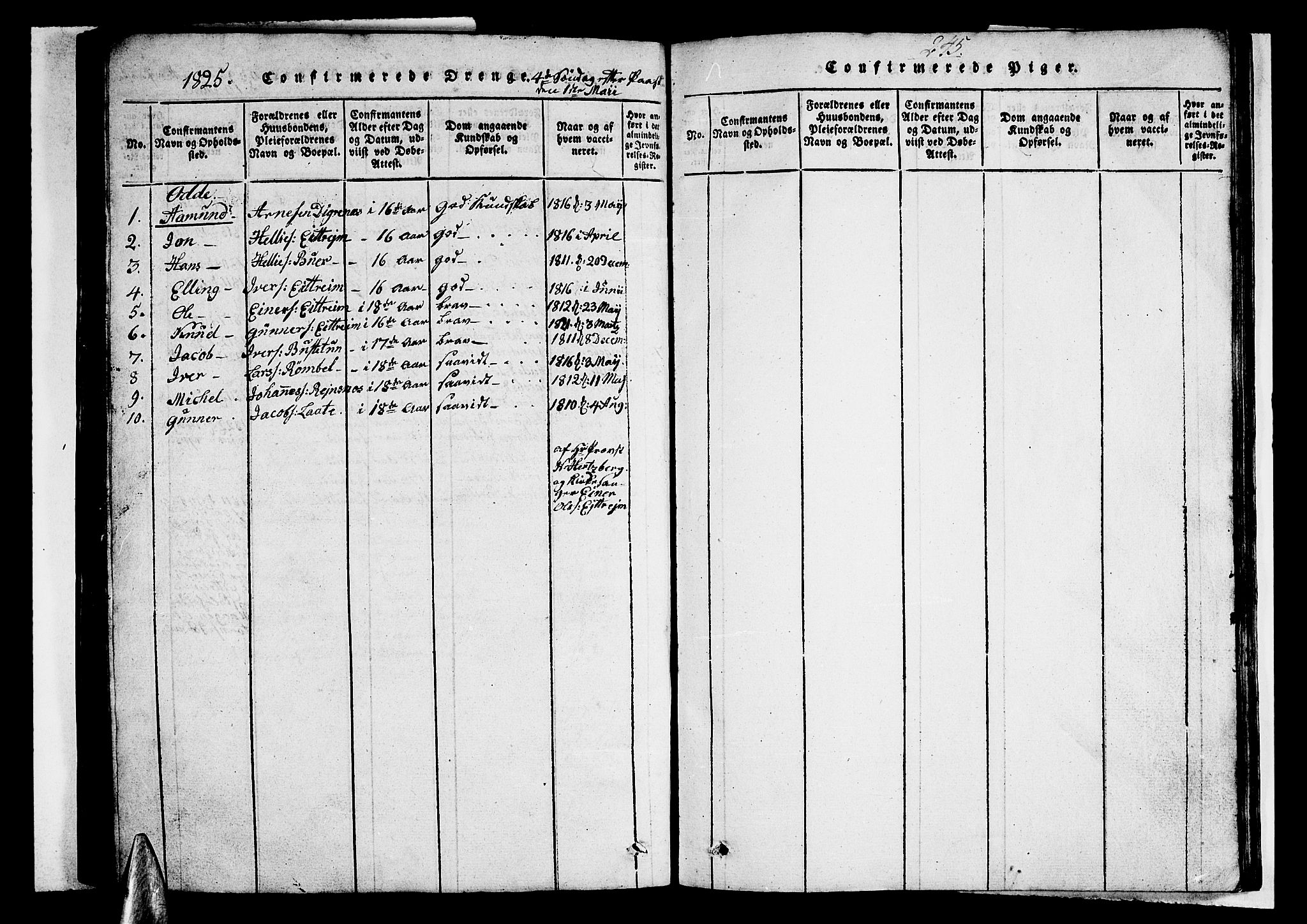 Ullensvang sokneprestembete, AV/SAB-A-78701/H/Hab: Parish register (copy) no. A 3, 1817-1825, p. 245