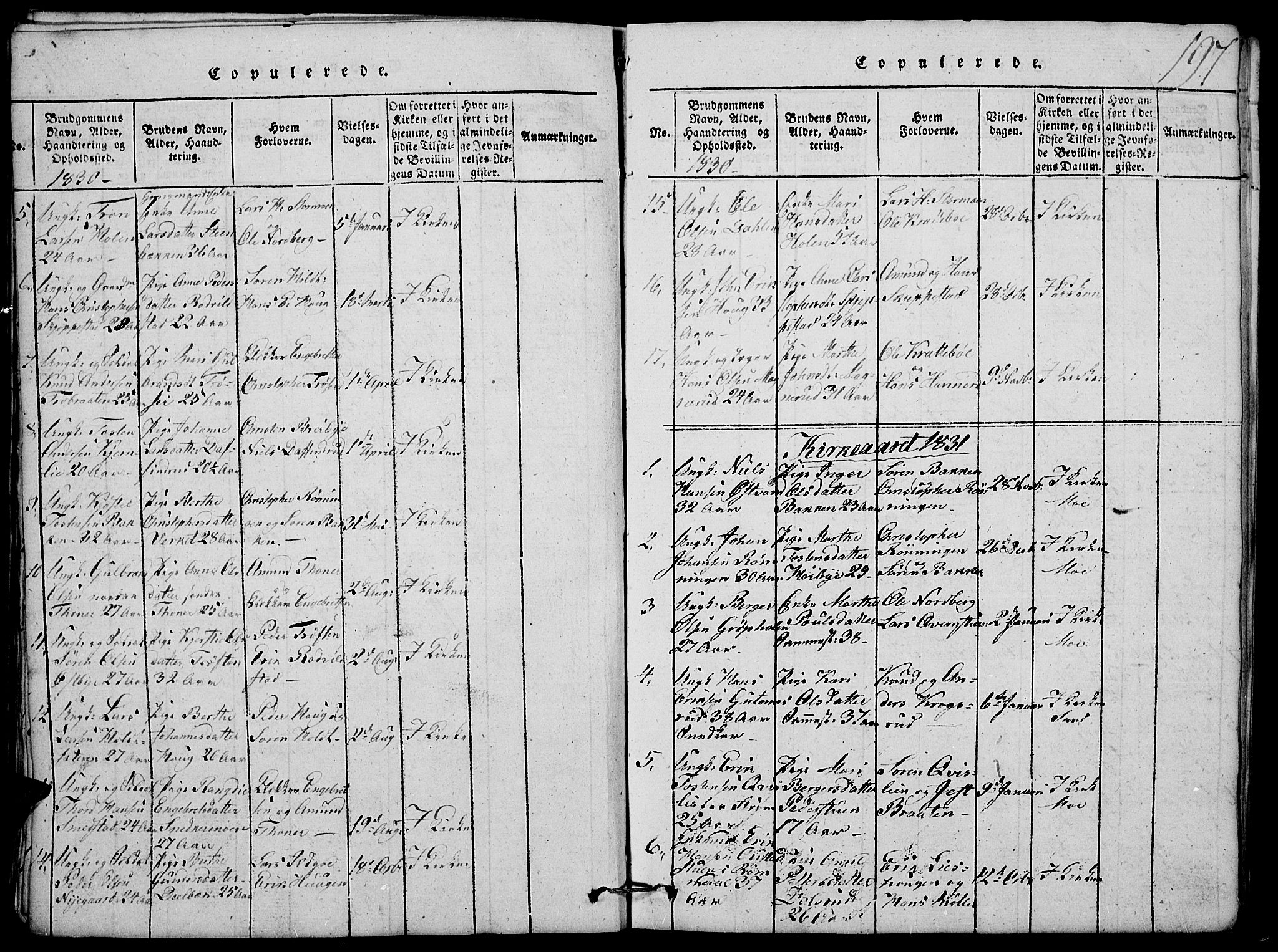 Nord-Odal prestekontor, AV/SAH-PREST-032/H/Ha/Hab/L0001: Parish register (copy) no. 1, 1819-1838, p. 197